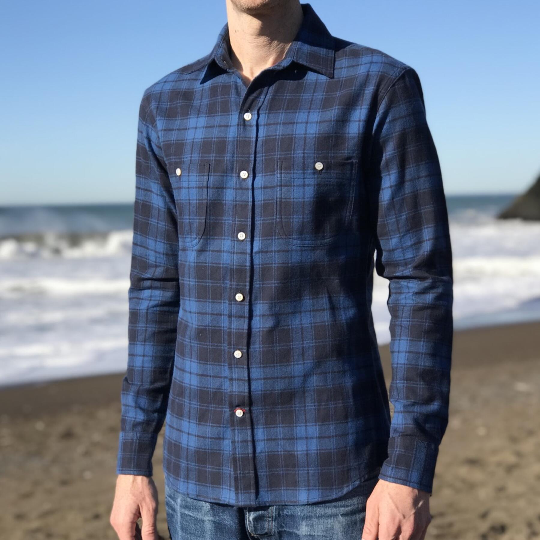 gustin #550 navy cobalt flannel