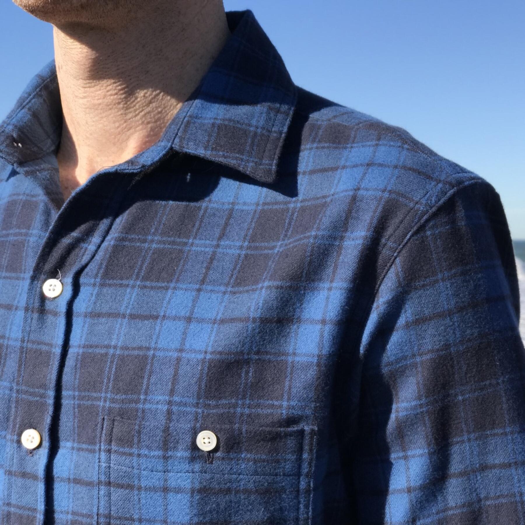 gustin #550 navy cobalt flannel