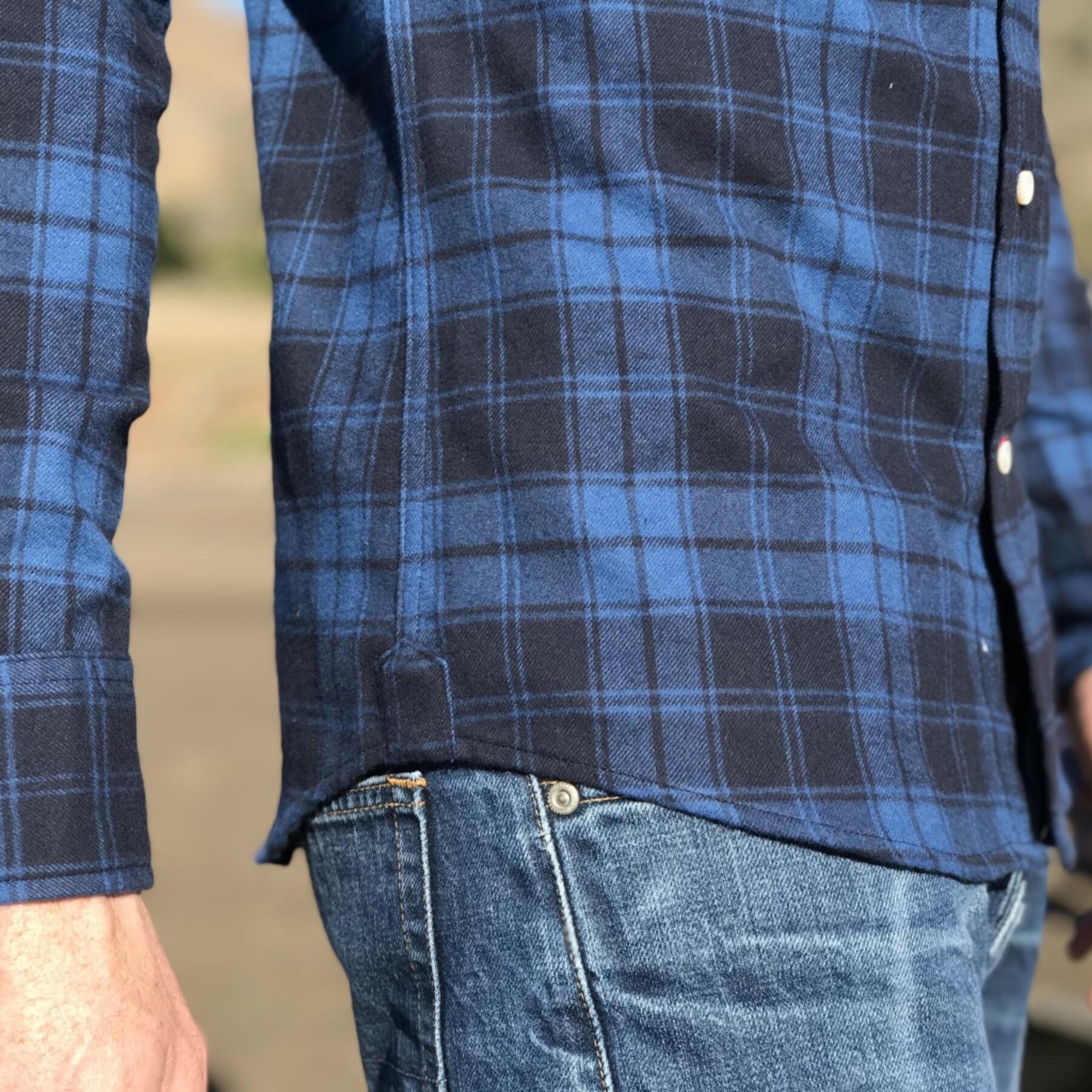 gustin #550 navy cobalt flannel