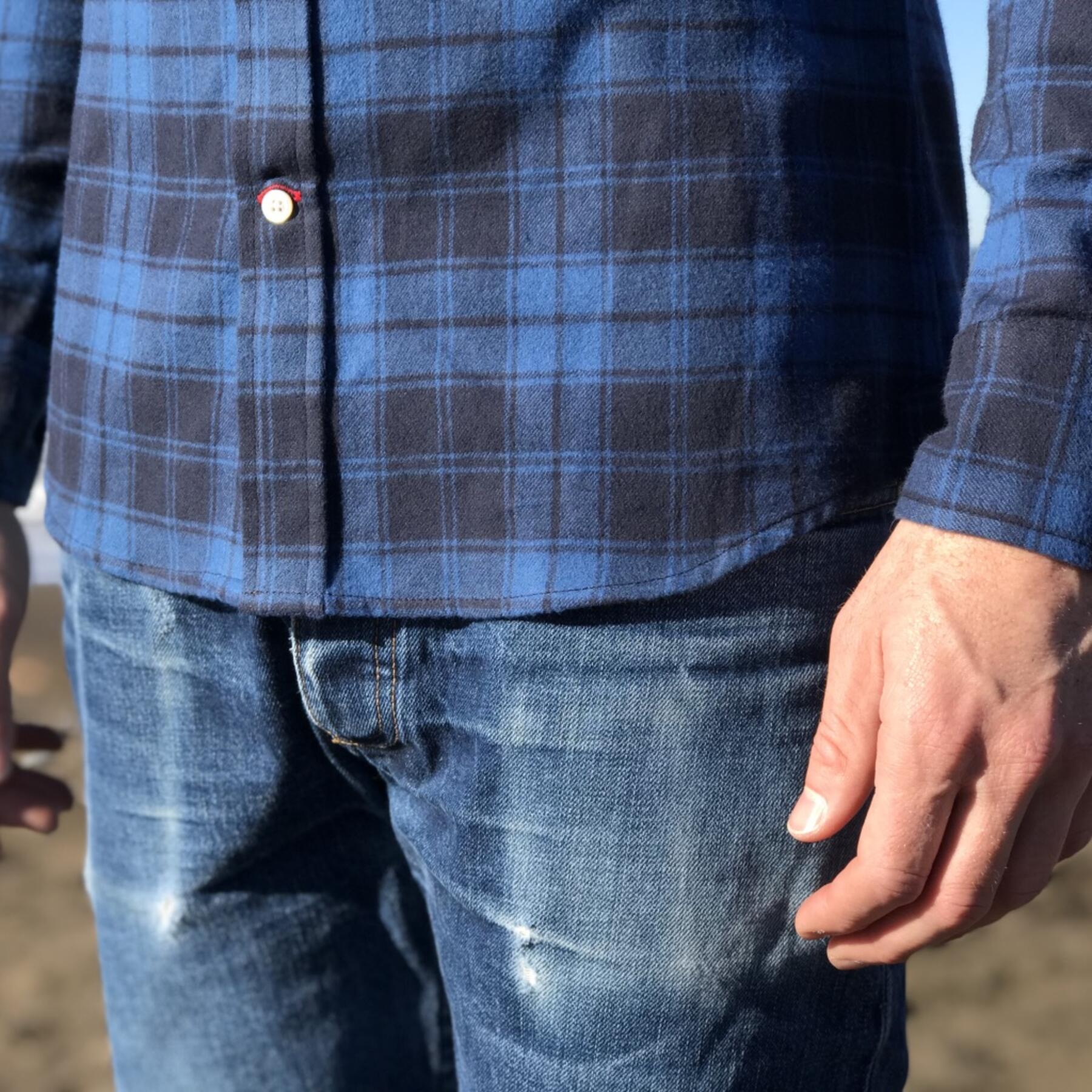 gustin #550 navy cobalt flannel