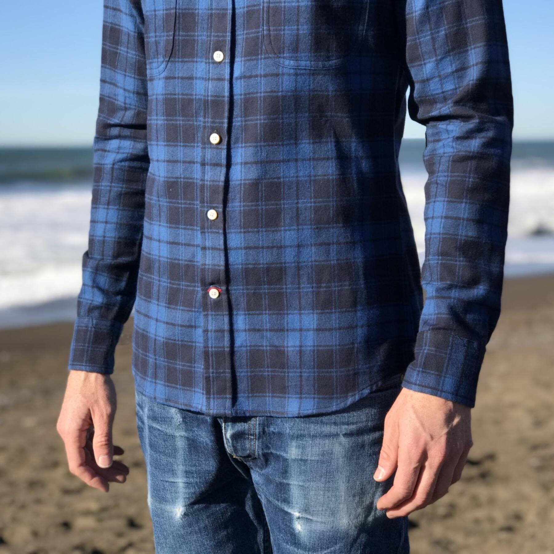 gustin #550 navy cobalt flannel