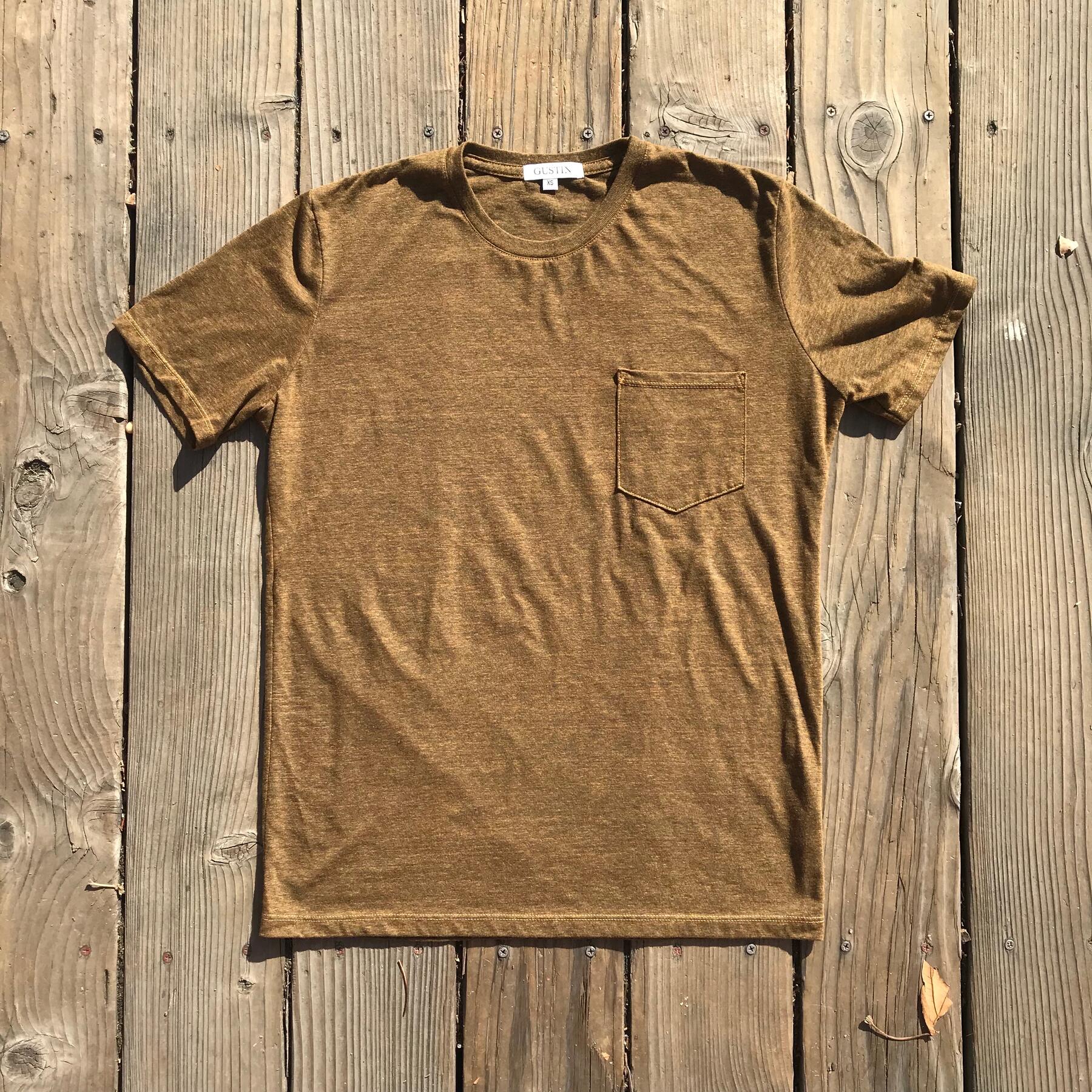 gustin usa heather pocket t-shirt - 3pk (camel, rust, gunmetal)