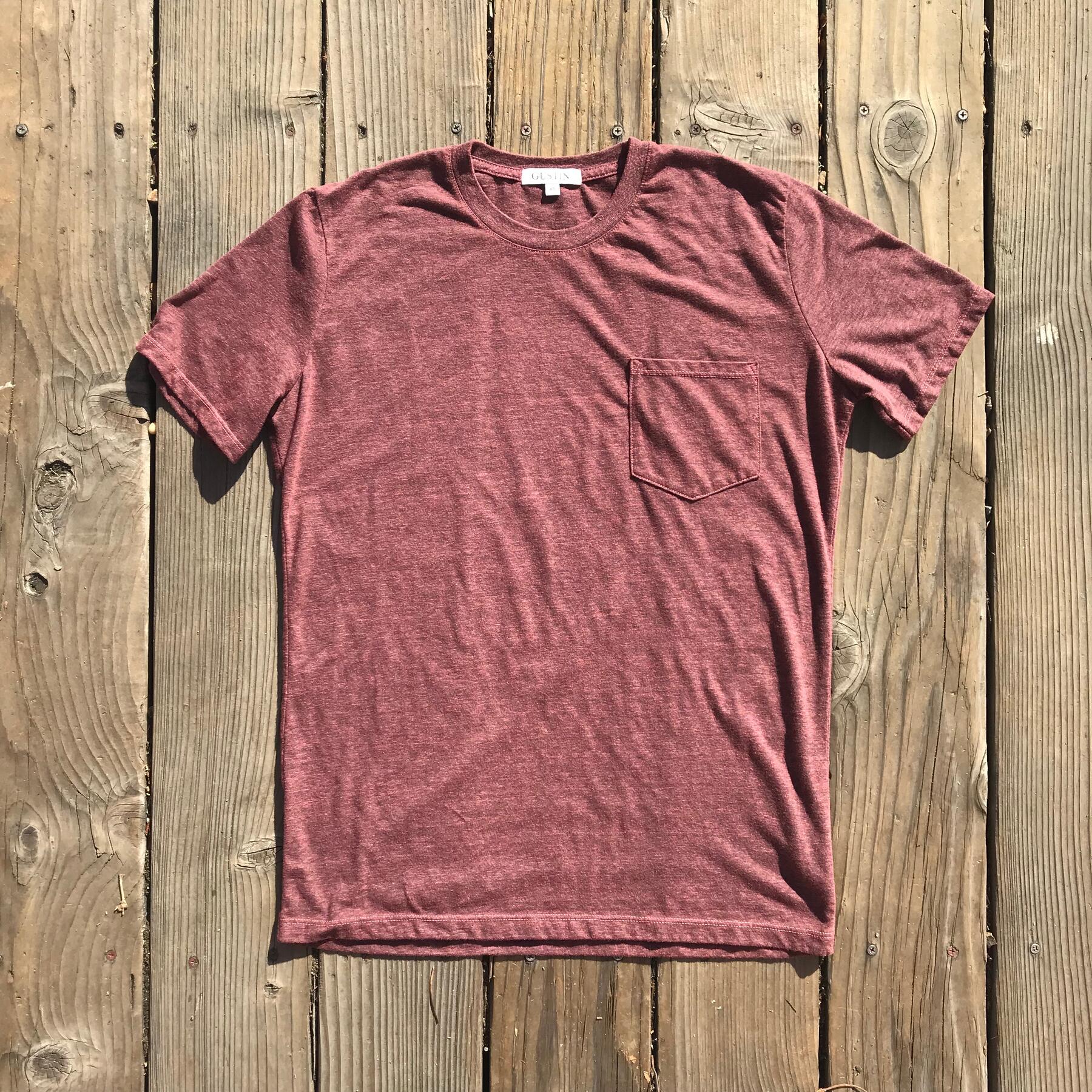gustin usa heather pocket t-shirt - 3pk (plum, pine, gunmetal)
