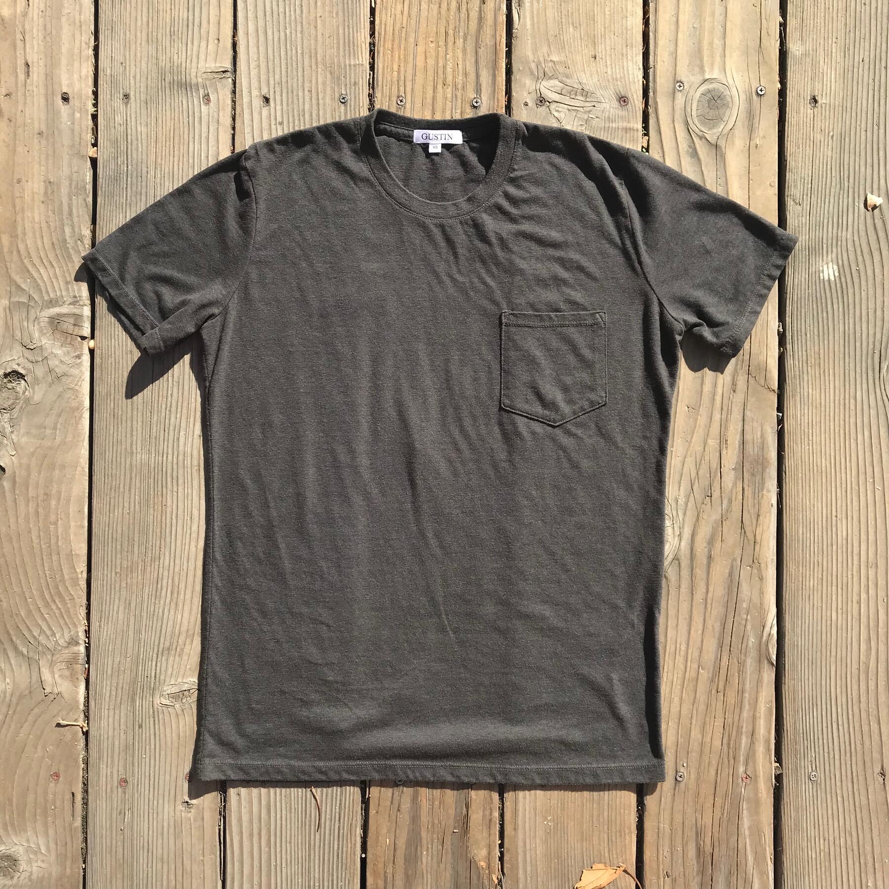 gustin usa heather pocket t-shirt - 3pk (plum, pine, gunmetal)