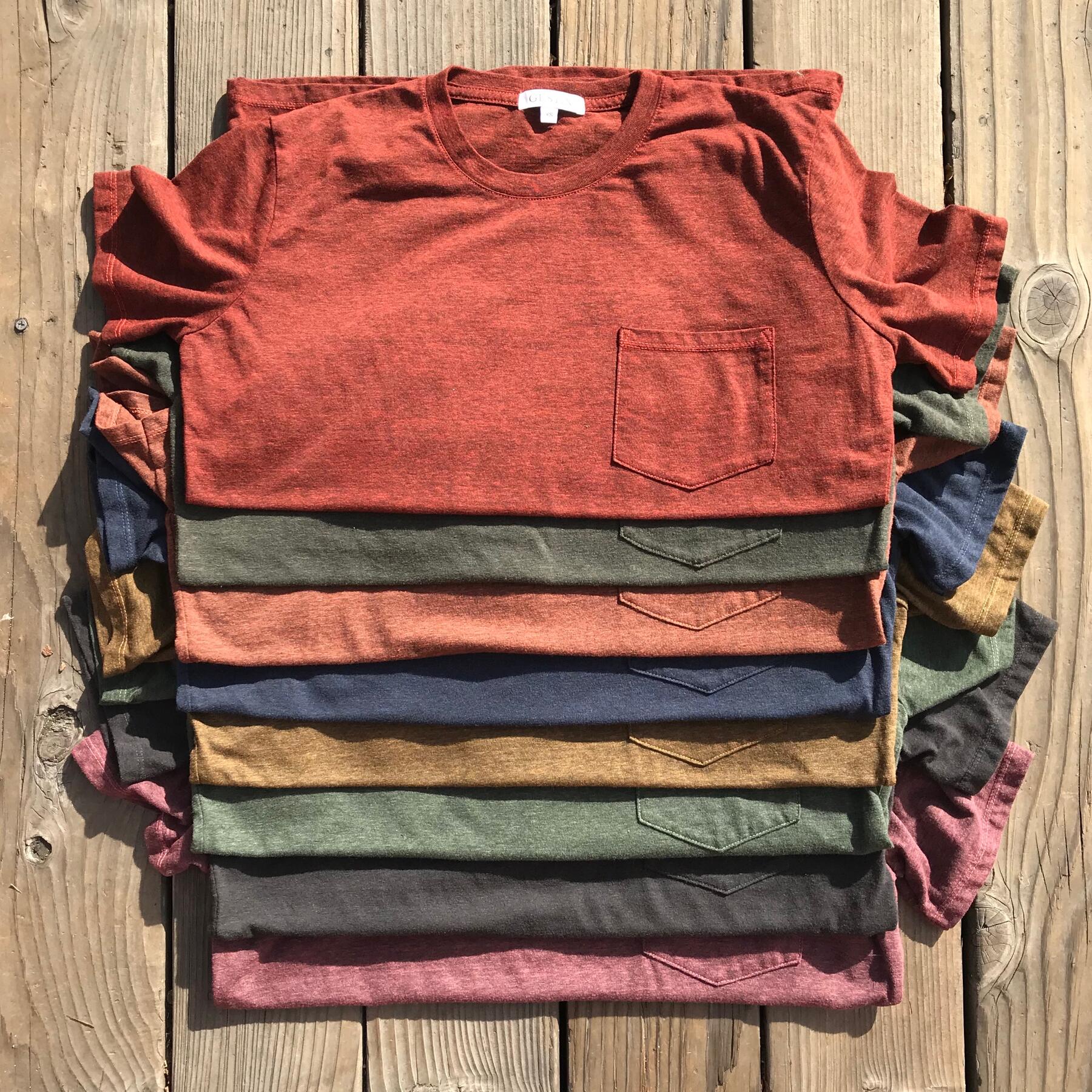 gustin usa heather pocket t-shirt - 8pk