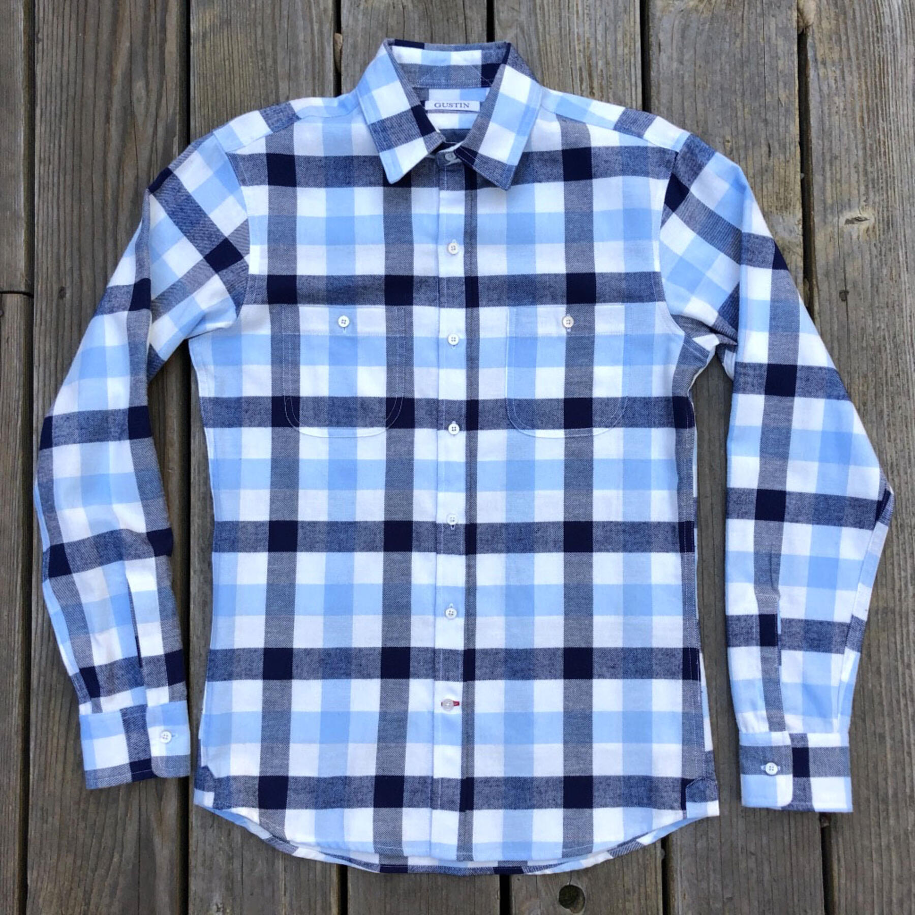 gustin #92 blue cloud flannel