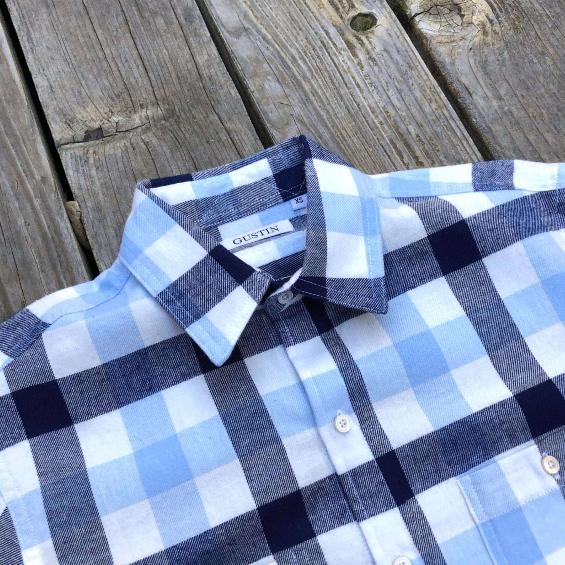 gustin #92 blue cloud flannel