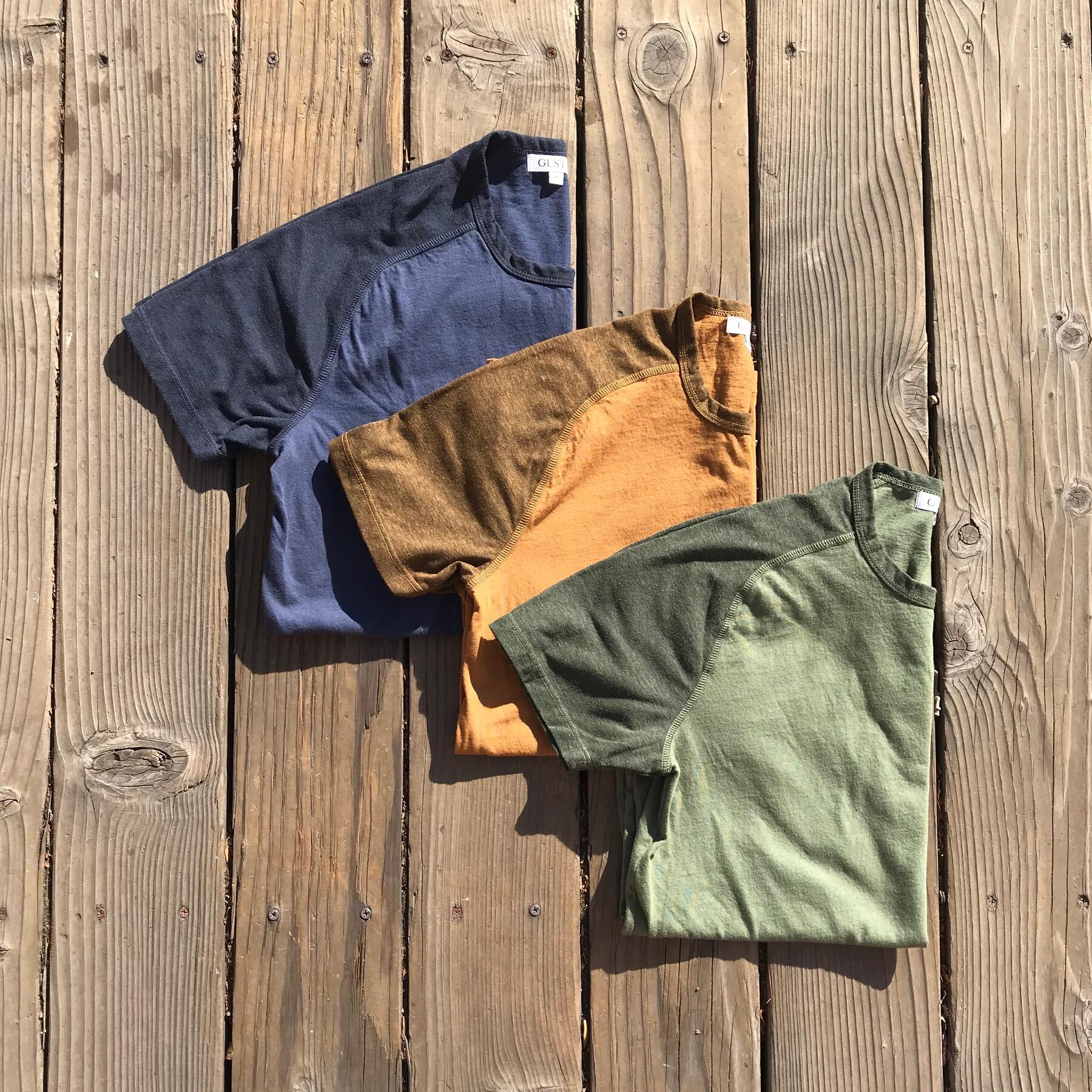 gustin raglan t-shirt 3pk (navy, camel, cypress)