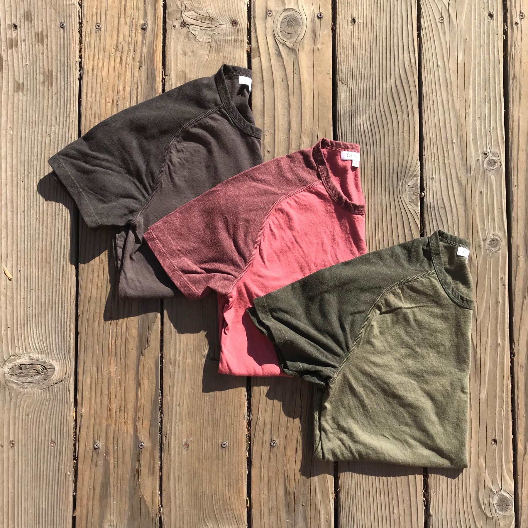 gustin raglan t-shirt 3pk (gunmetal, plum, pine)