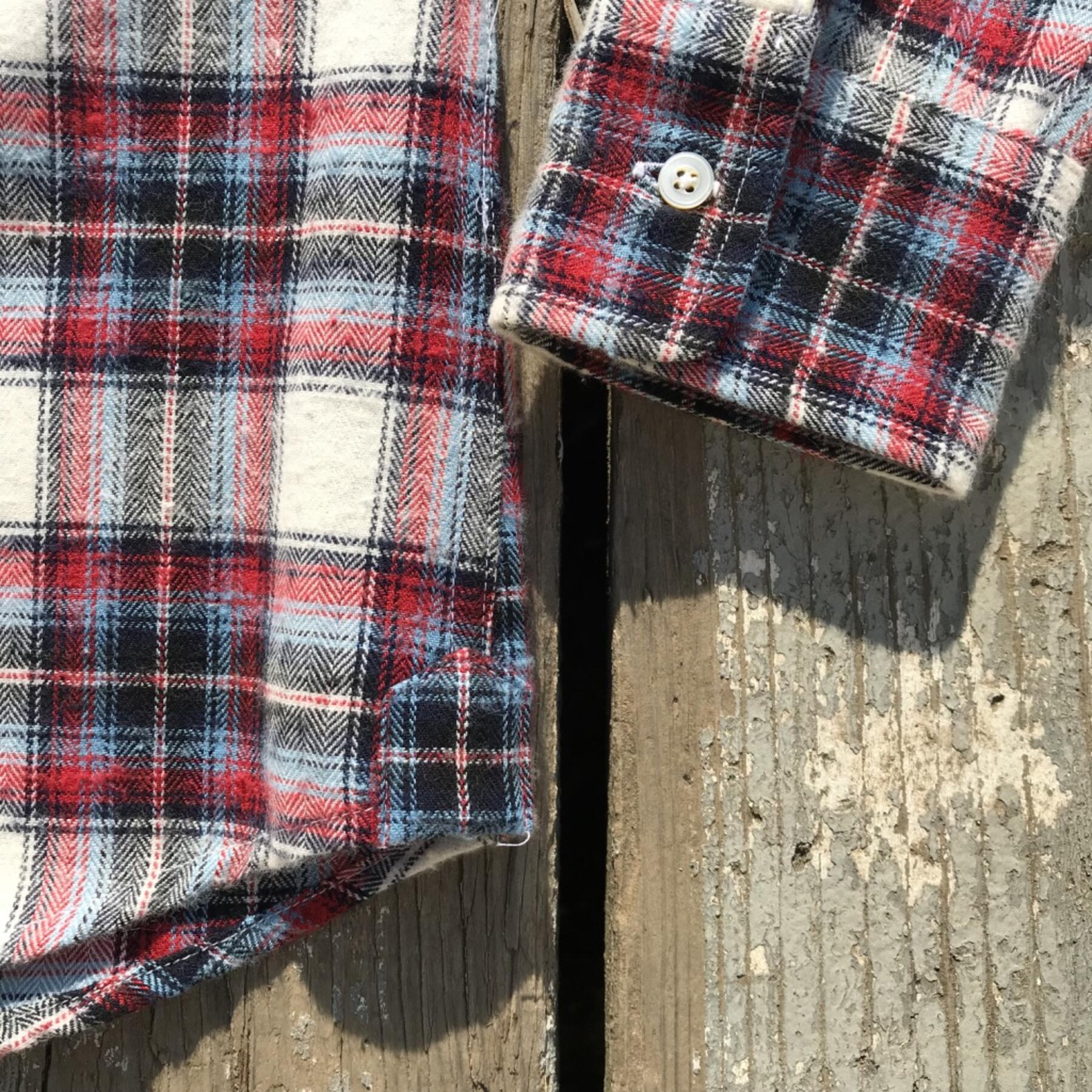 gustin #555 blue red brushed herringbone