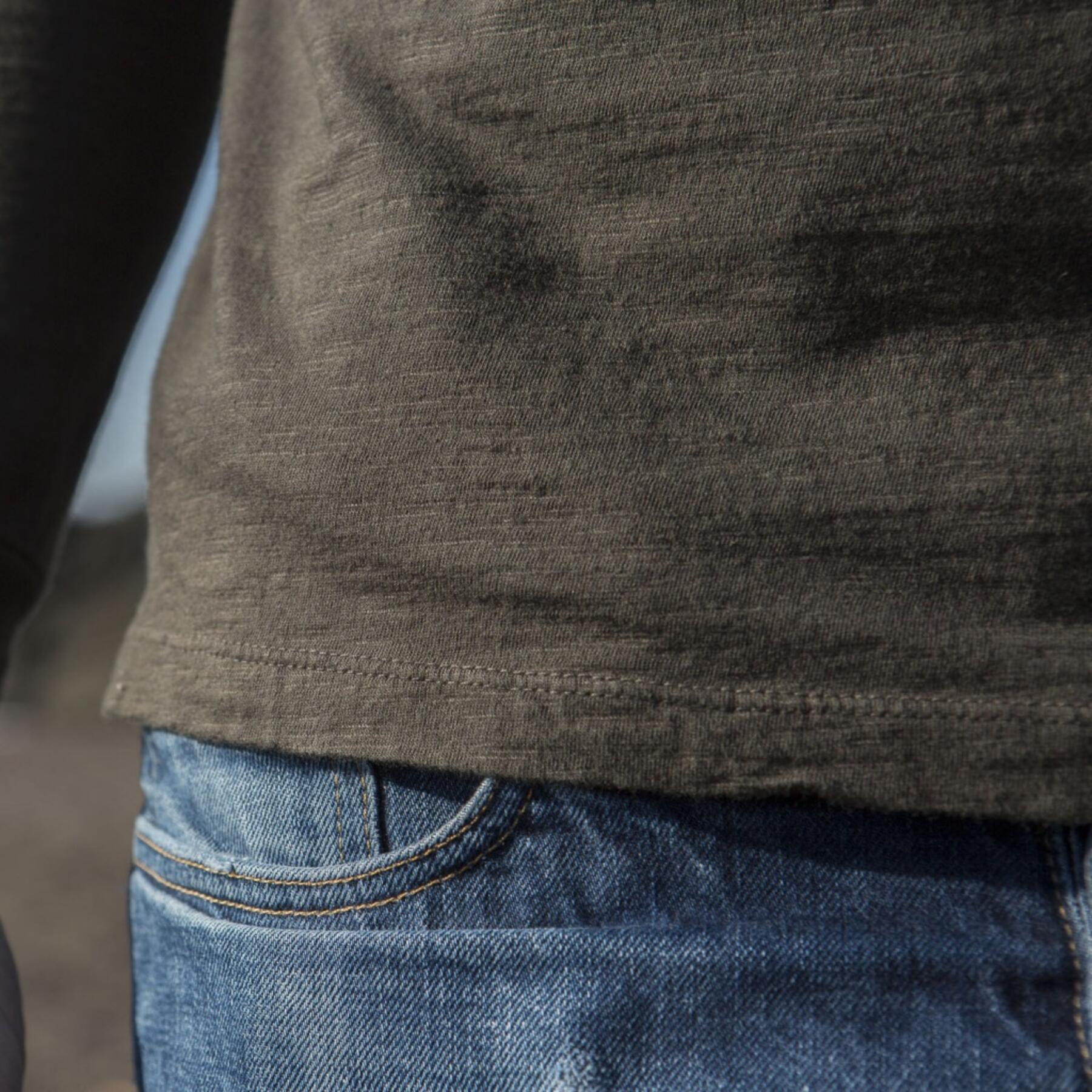 gustin slub pocket henley - olive