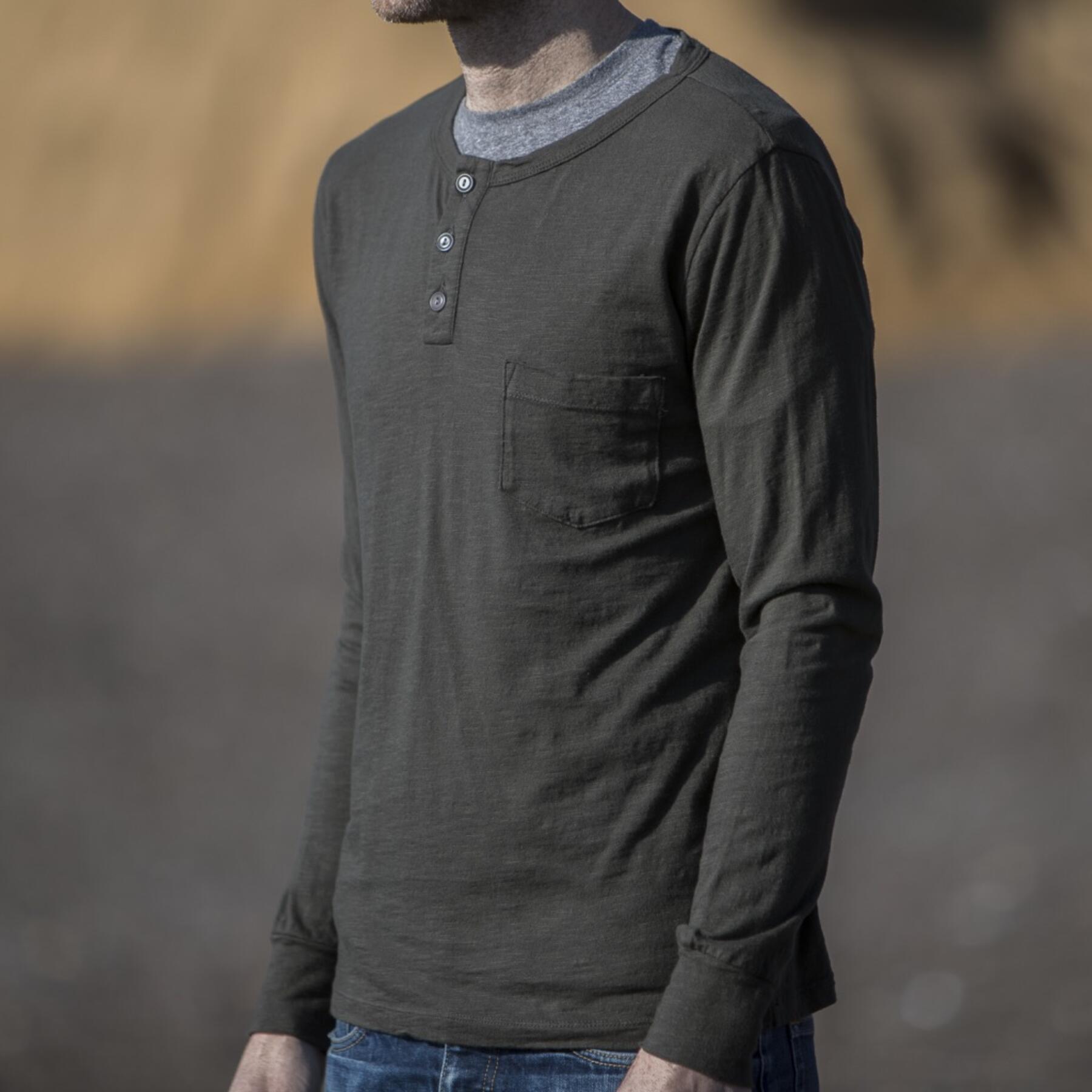 gustin slub pocket henley 4 pack