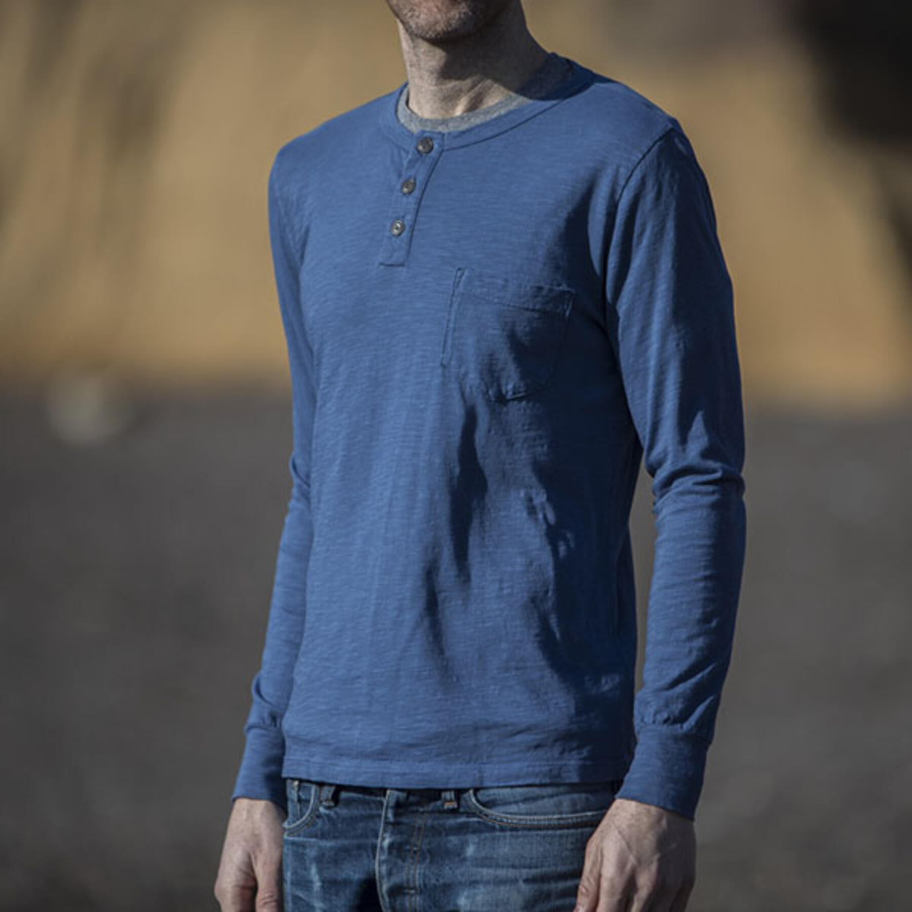 gustin slub pocket henley 4 pack