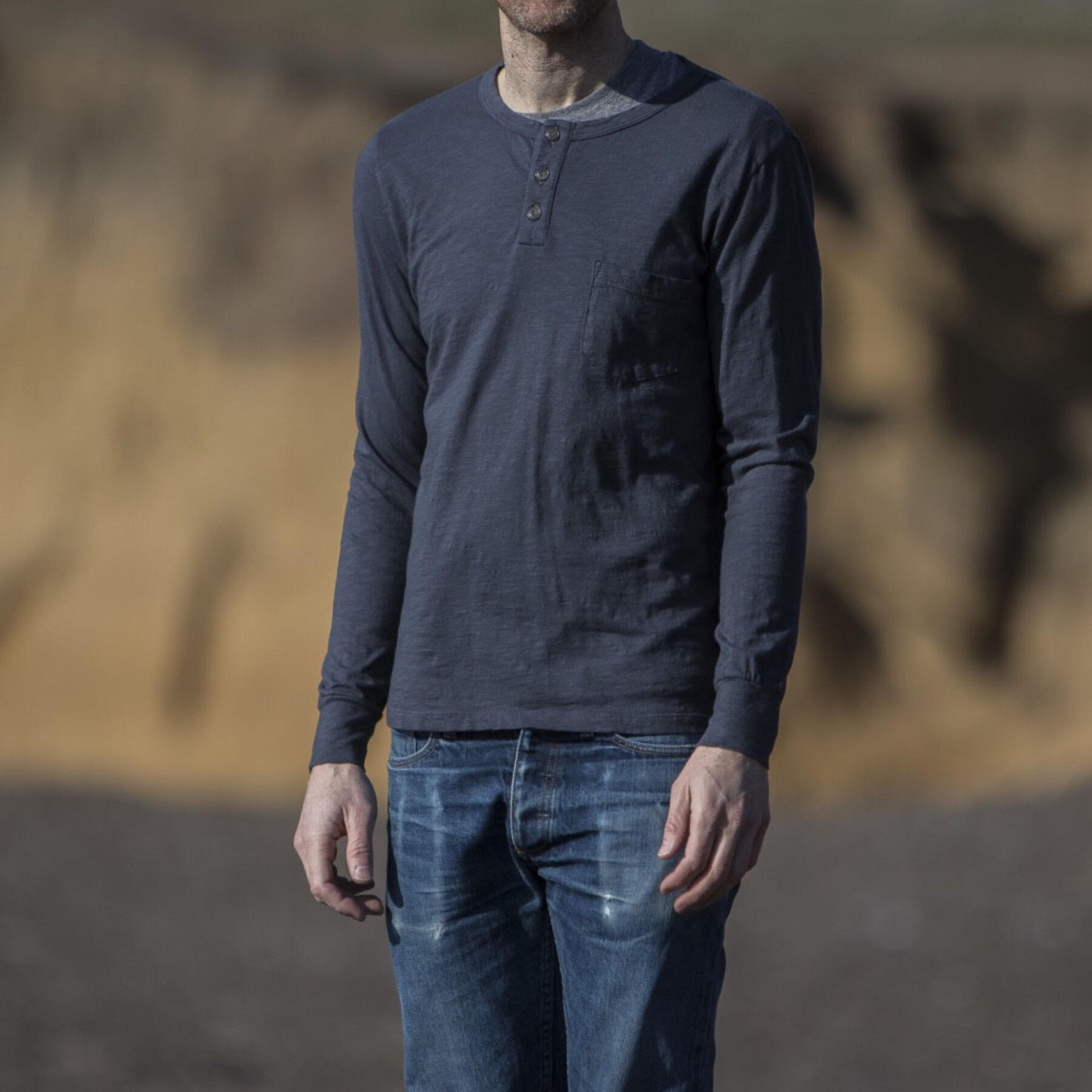 gustin slub pocket henley 4 pack