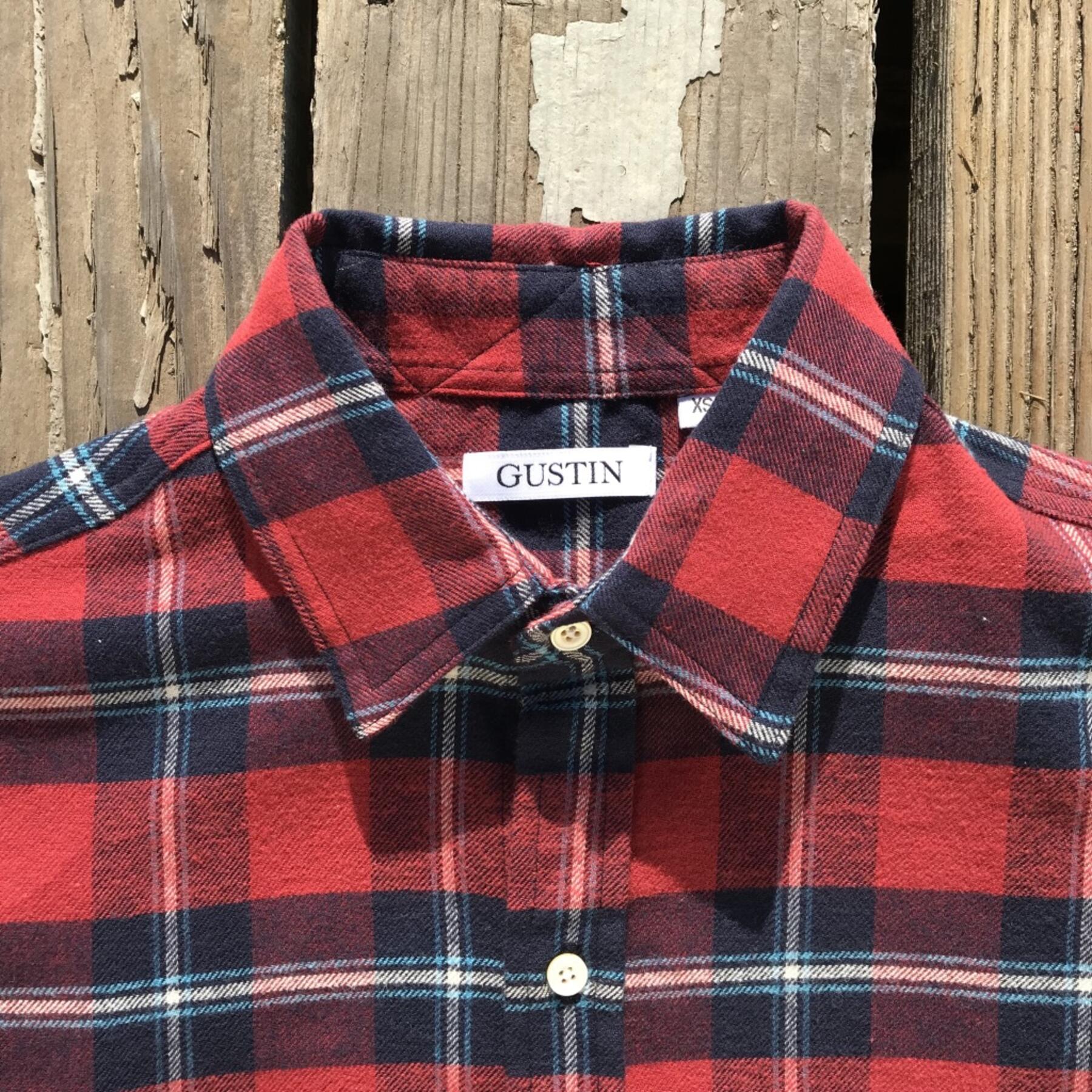 gustin #556 red navy flannel