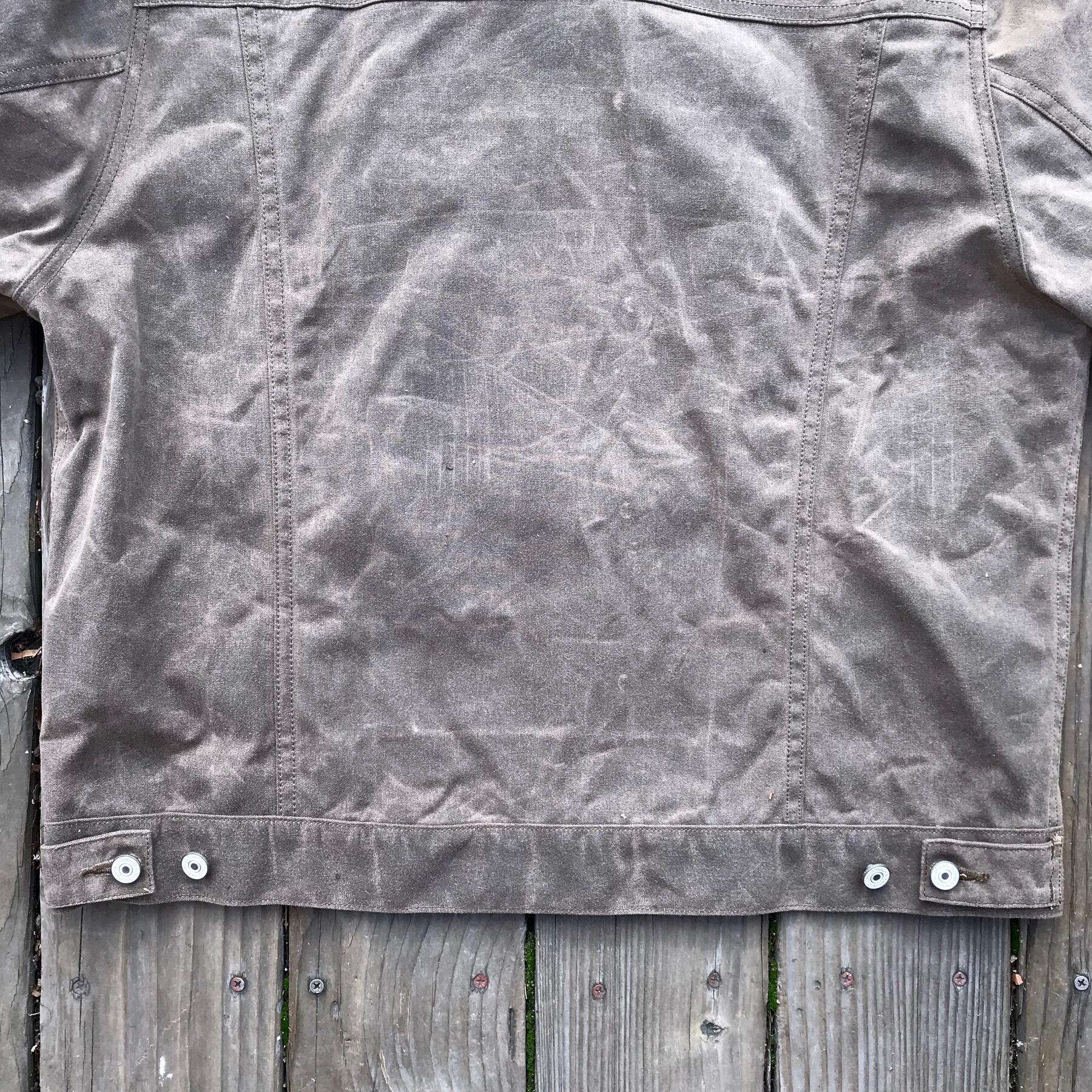 gustin dark oak flannel-lined trucker