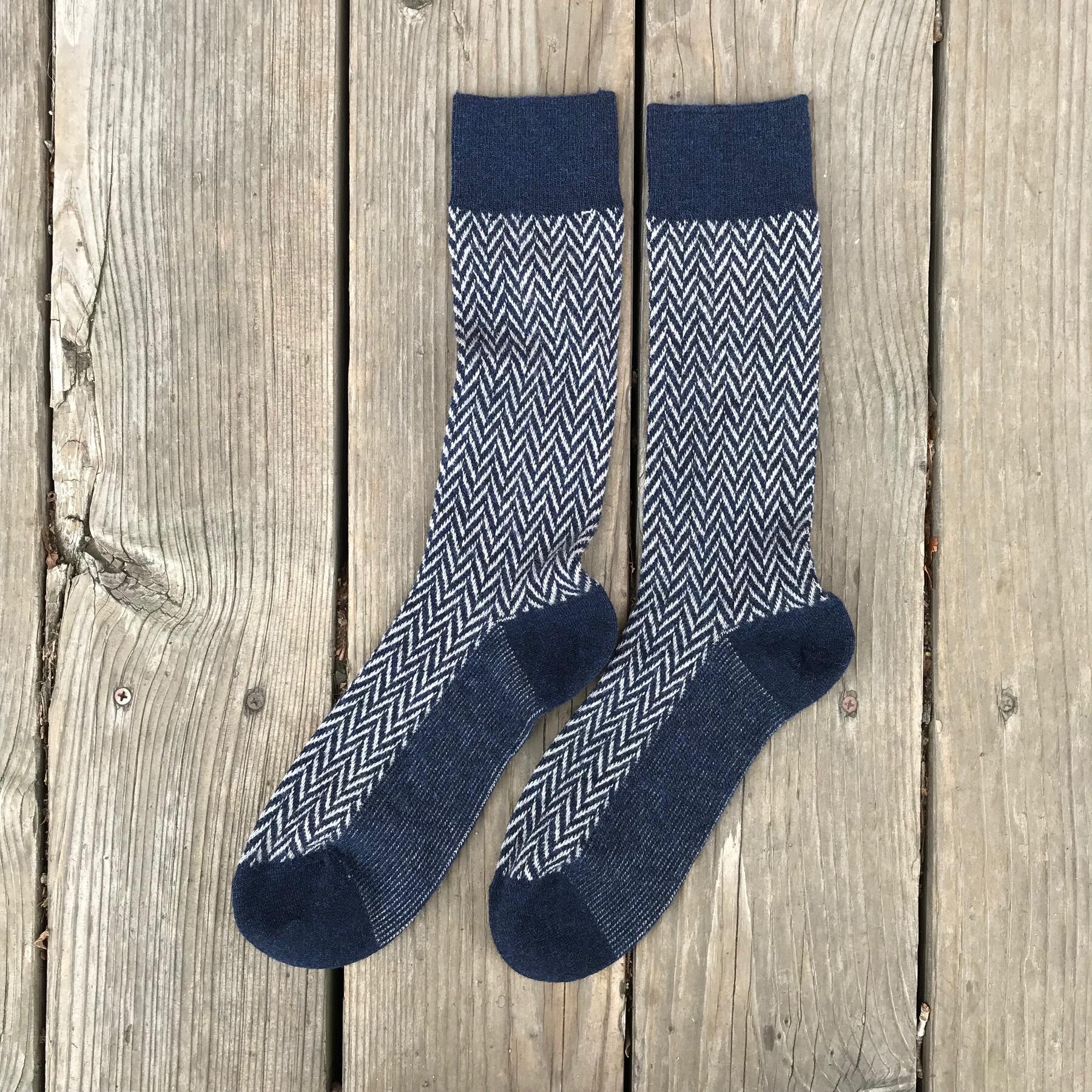 gustin japan herringbone wool sock 3pk (pine, camel, navy)
