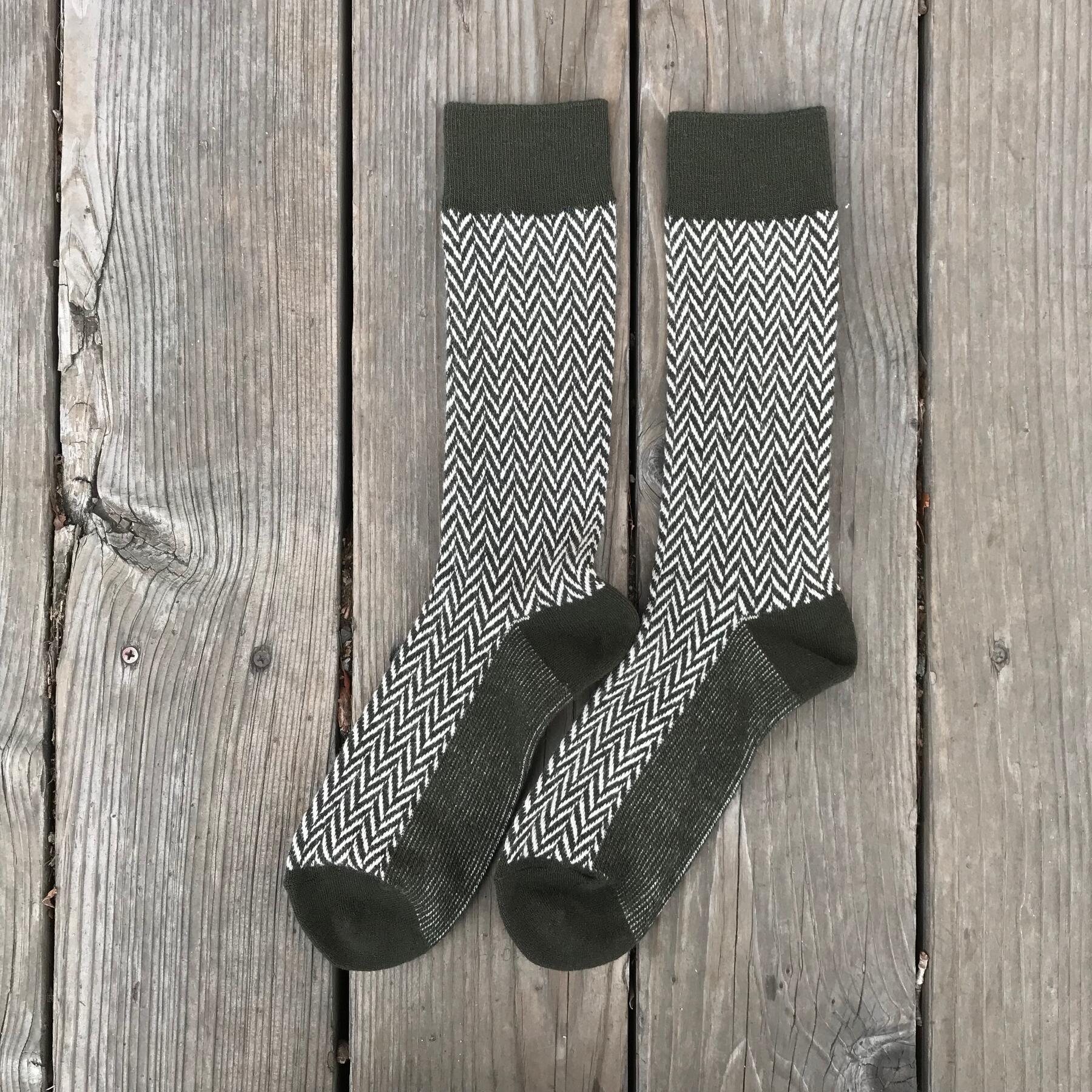 gustin japan herringbone wool sock 3pk (pine, camel, navy)
