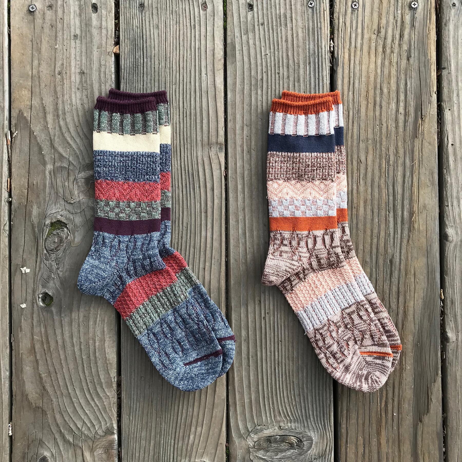 gustin japan vintage jacquard sock 2 pack