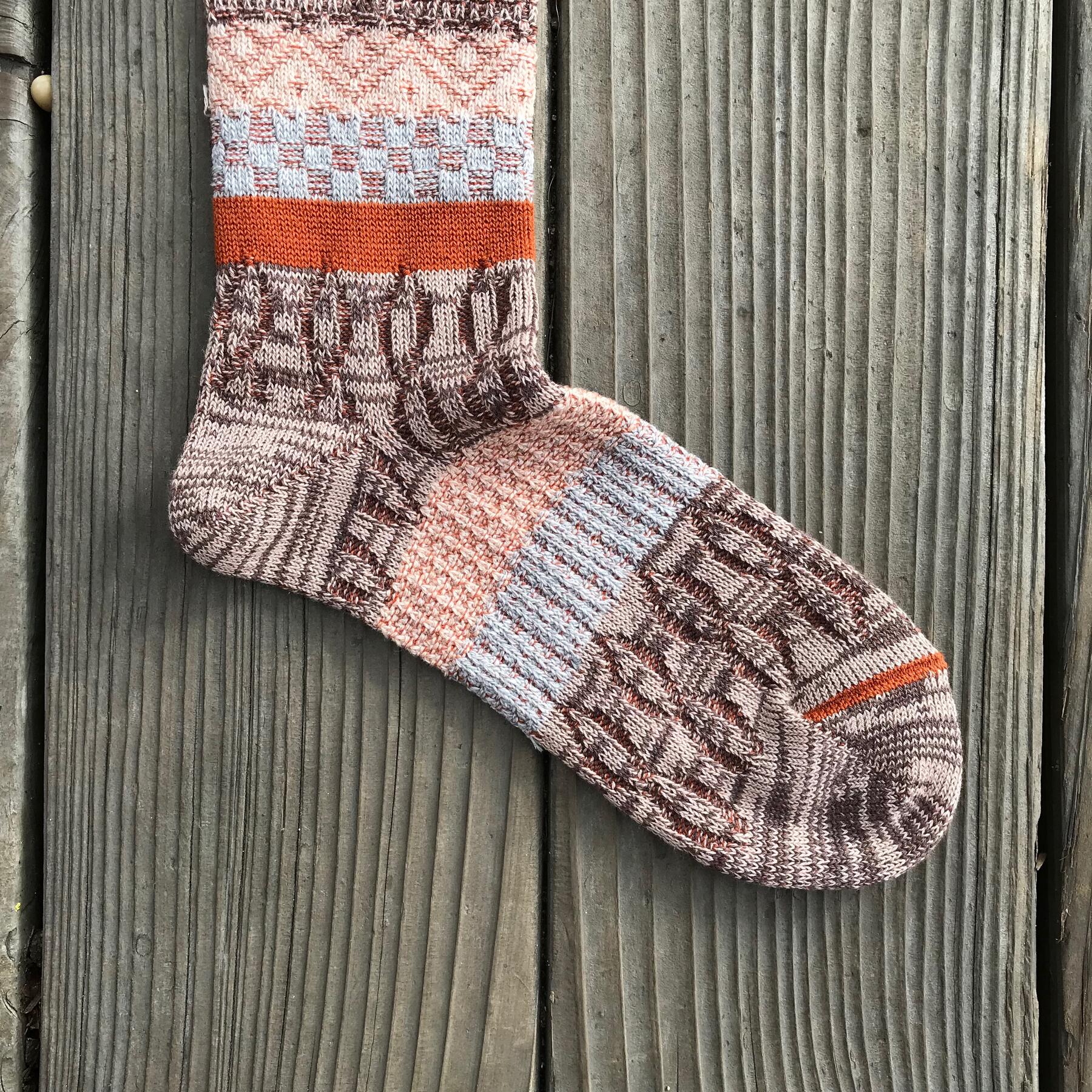 gustin japan vintage jacquard sock 2 pack