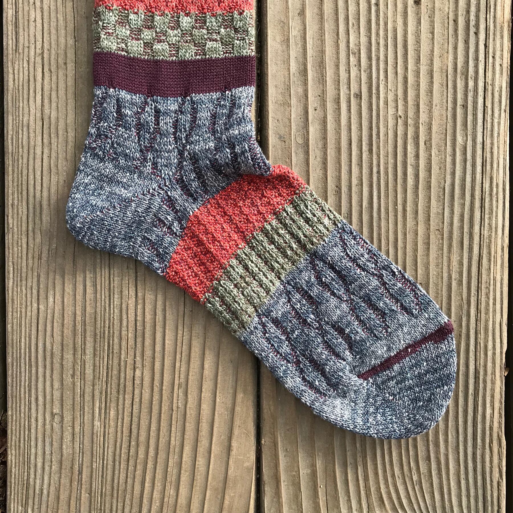 gustin japan vintage jacquard sock 2 pack