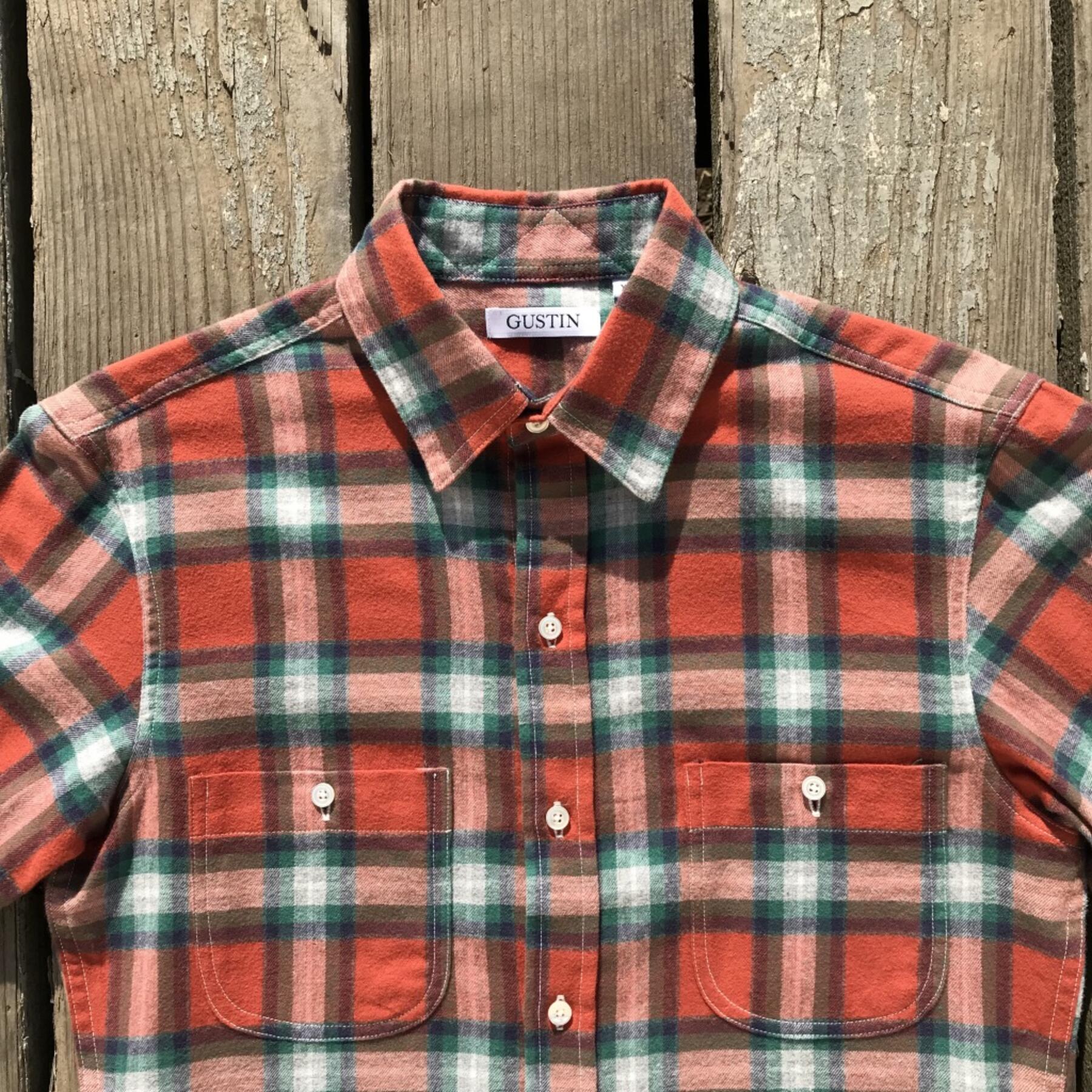 gustin #558 orange moss flannel