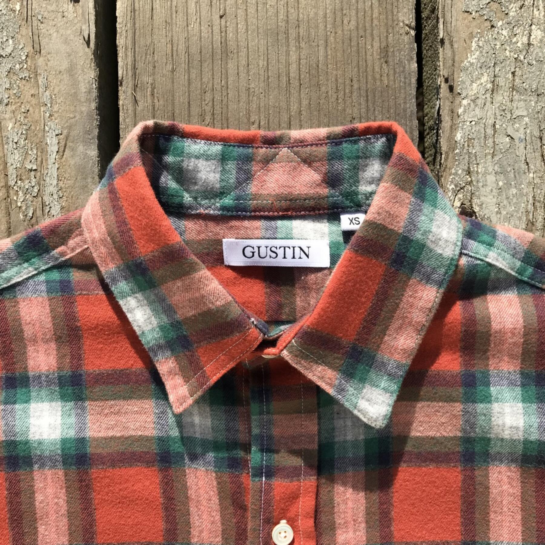 gustin #558 orange moss flannel
