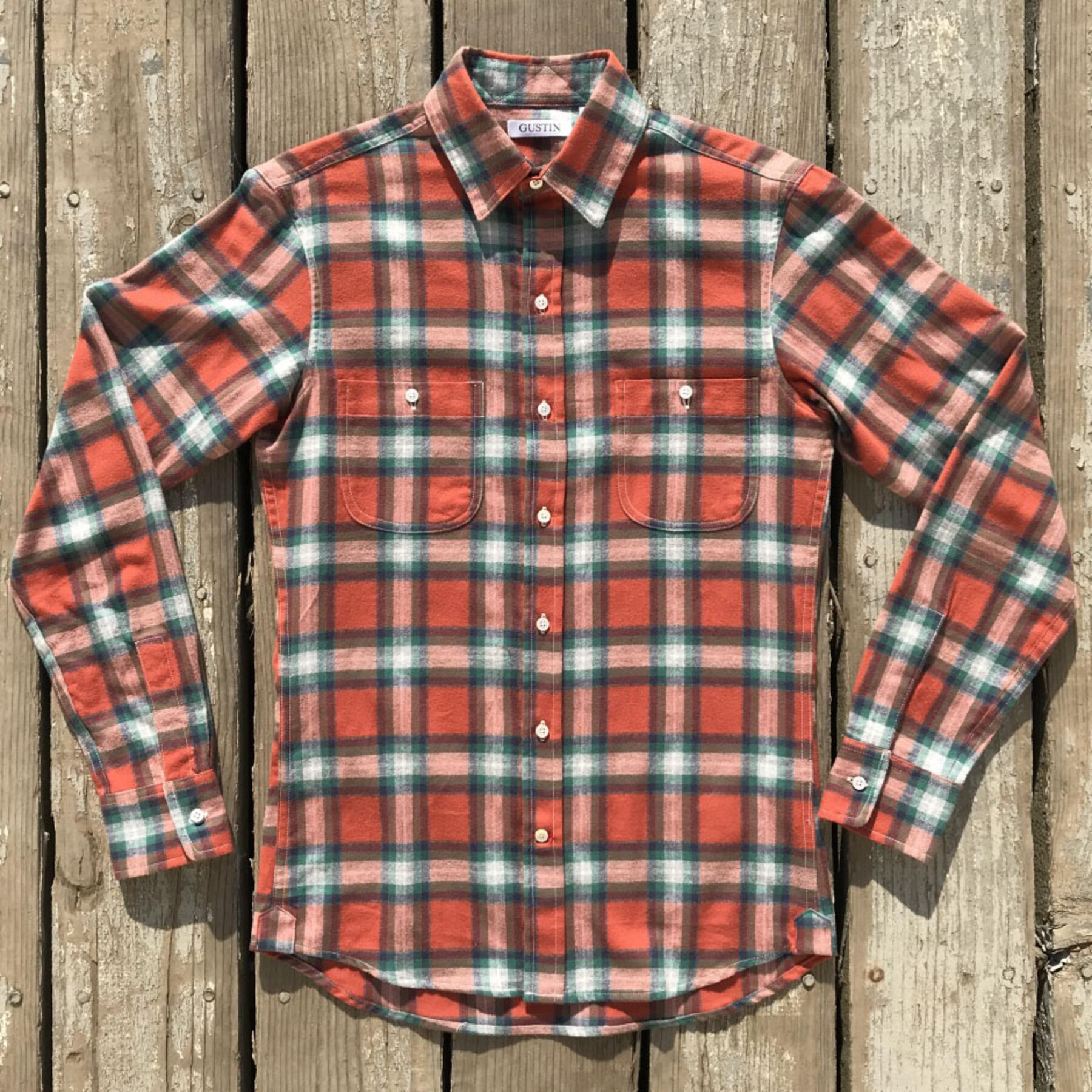 gustin #558 orange moss flannel