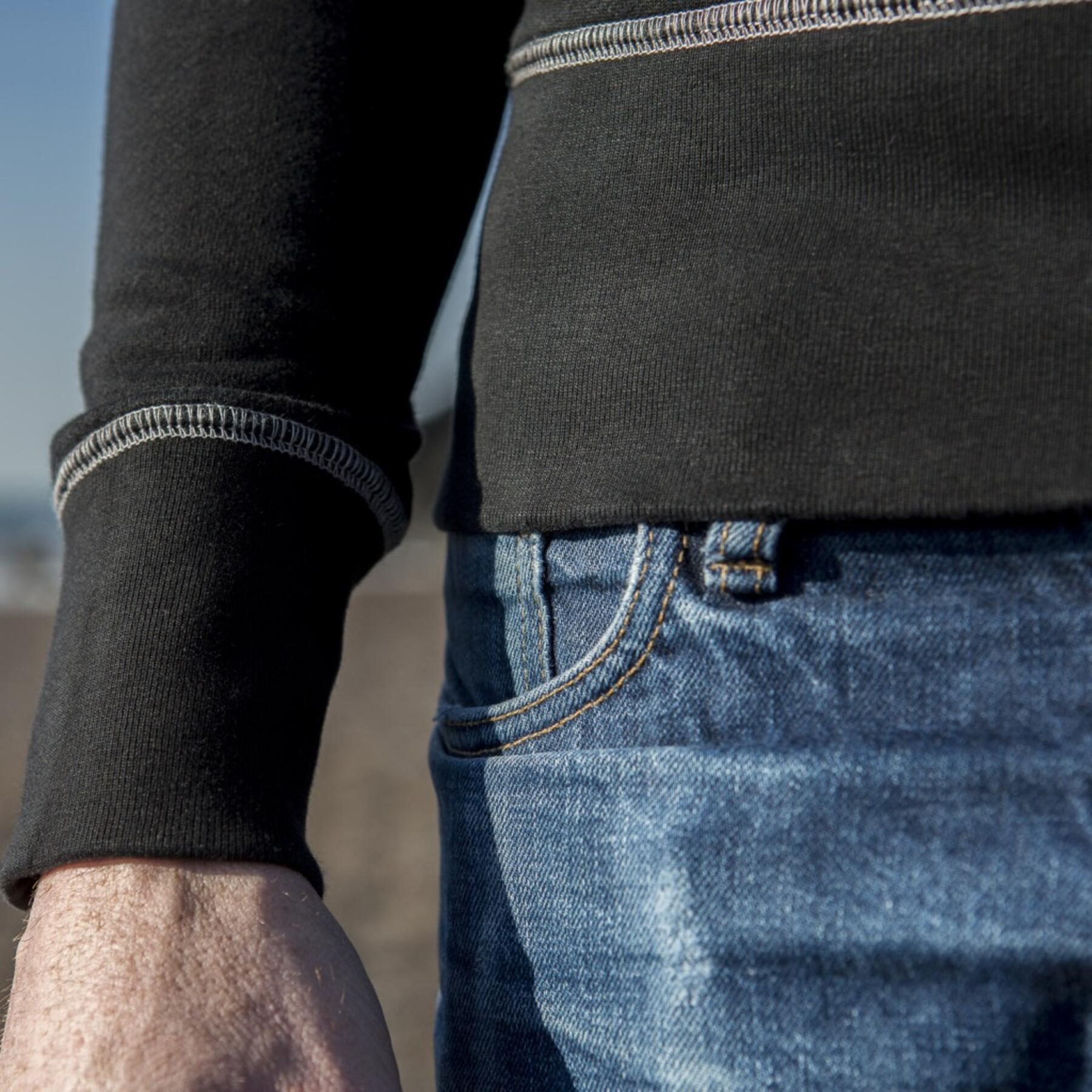 gustin half zip sweatshirt - black