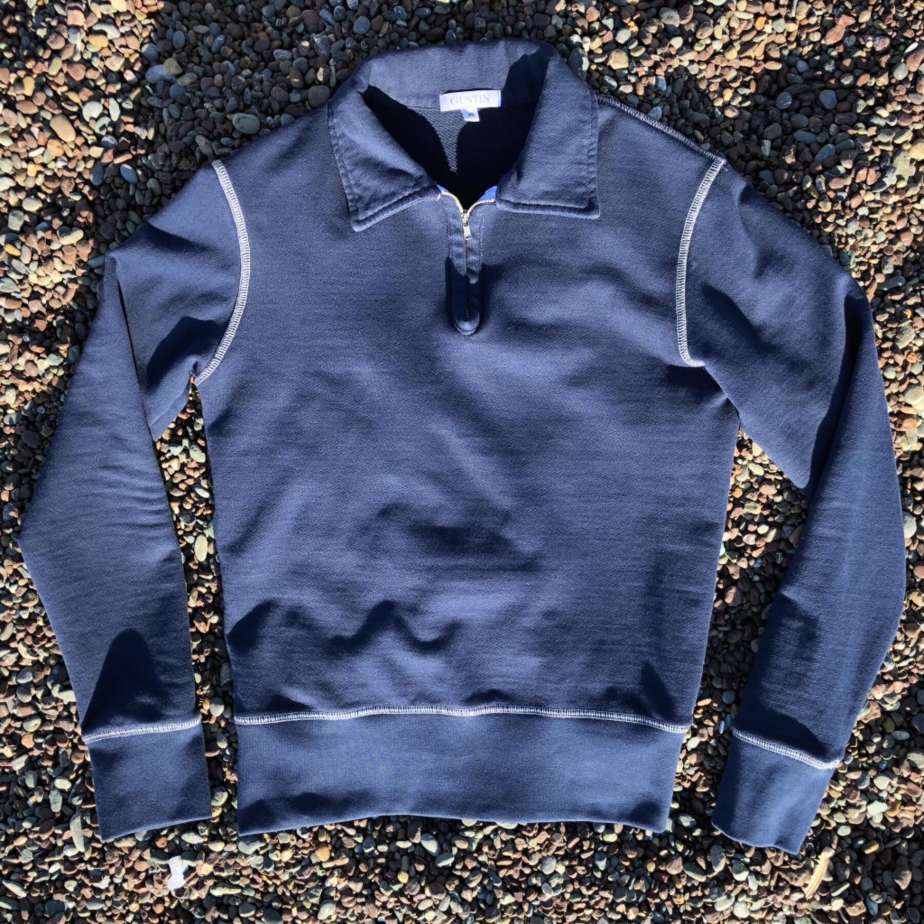gustin half zip sweatshirt - navy
