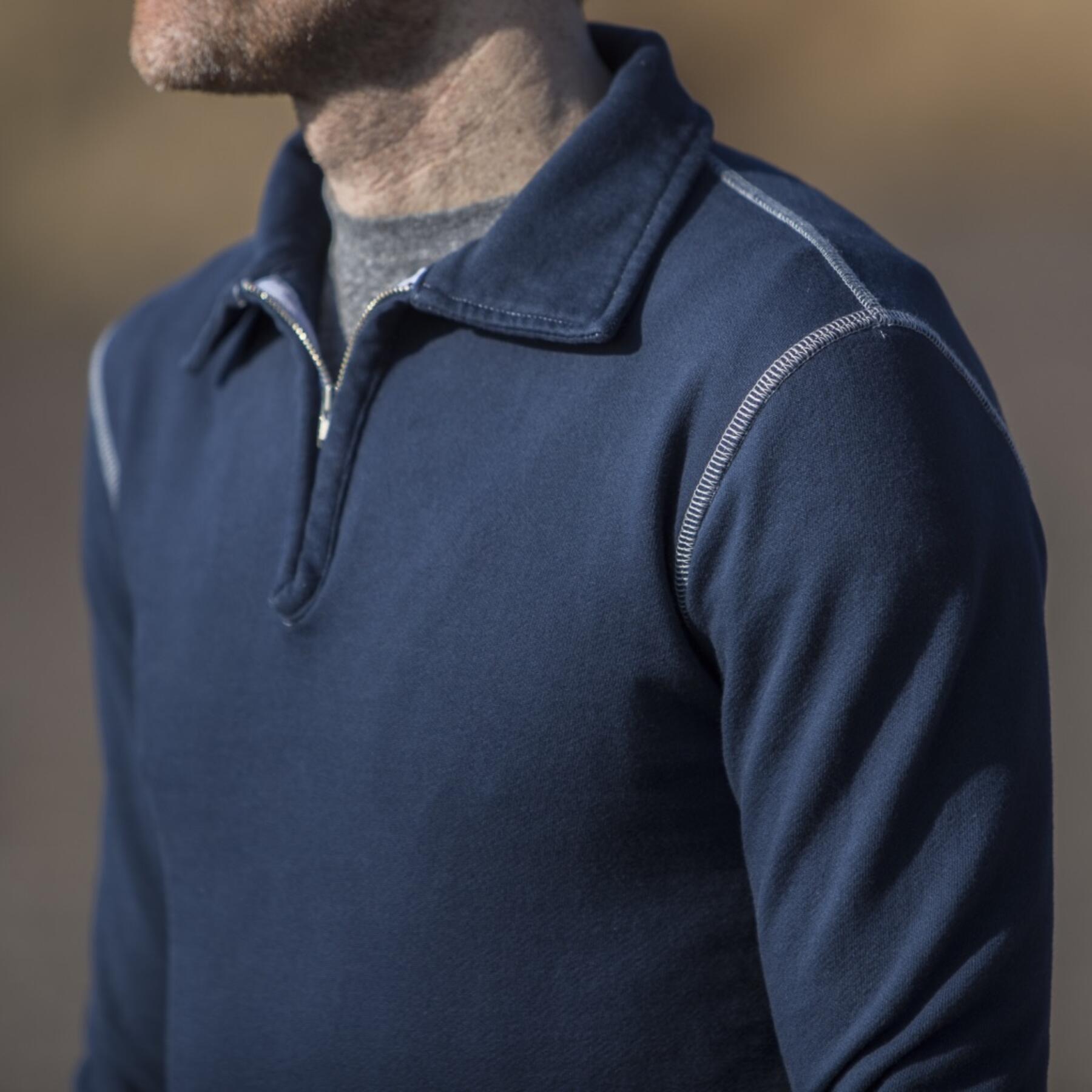 gustin half zip sweatshirt - navy