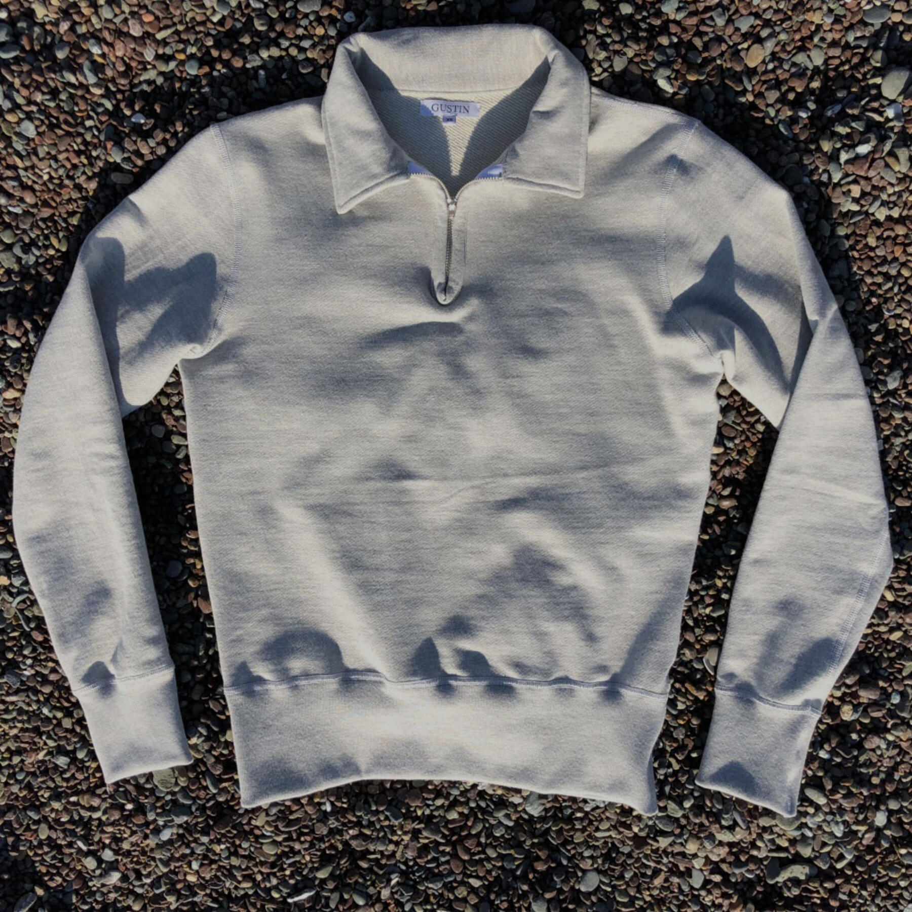 gustin half zip sweatshirt - heather grey