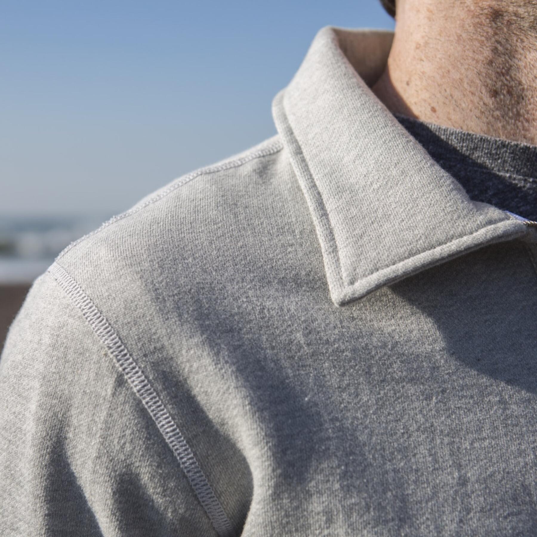 gustin half zip sweatshirt - heather grey