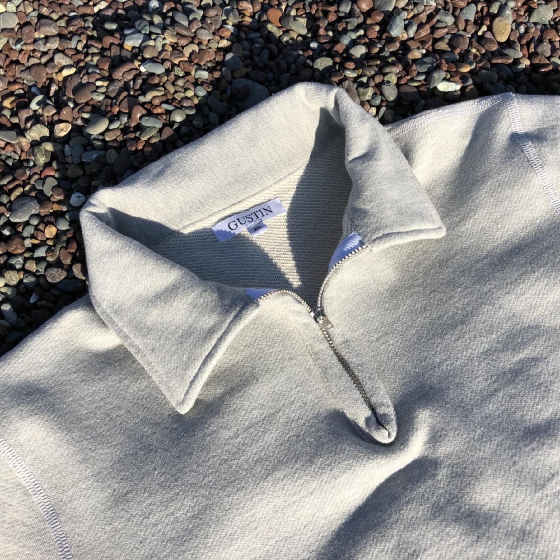 gustin half zip sweatshirt - heather grey