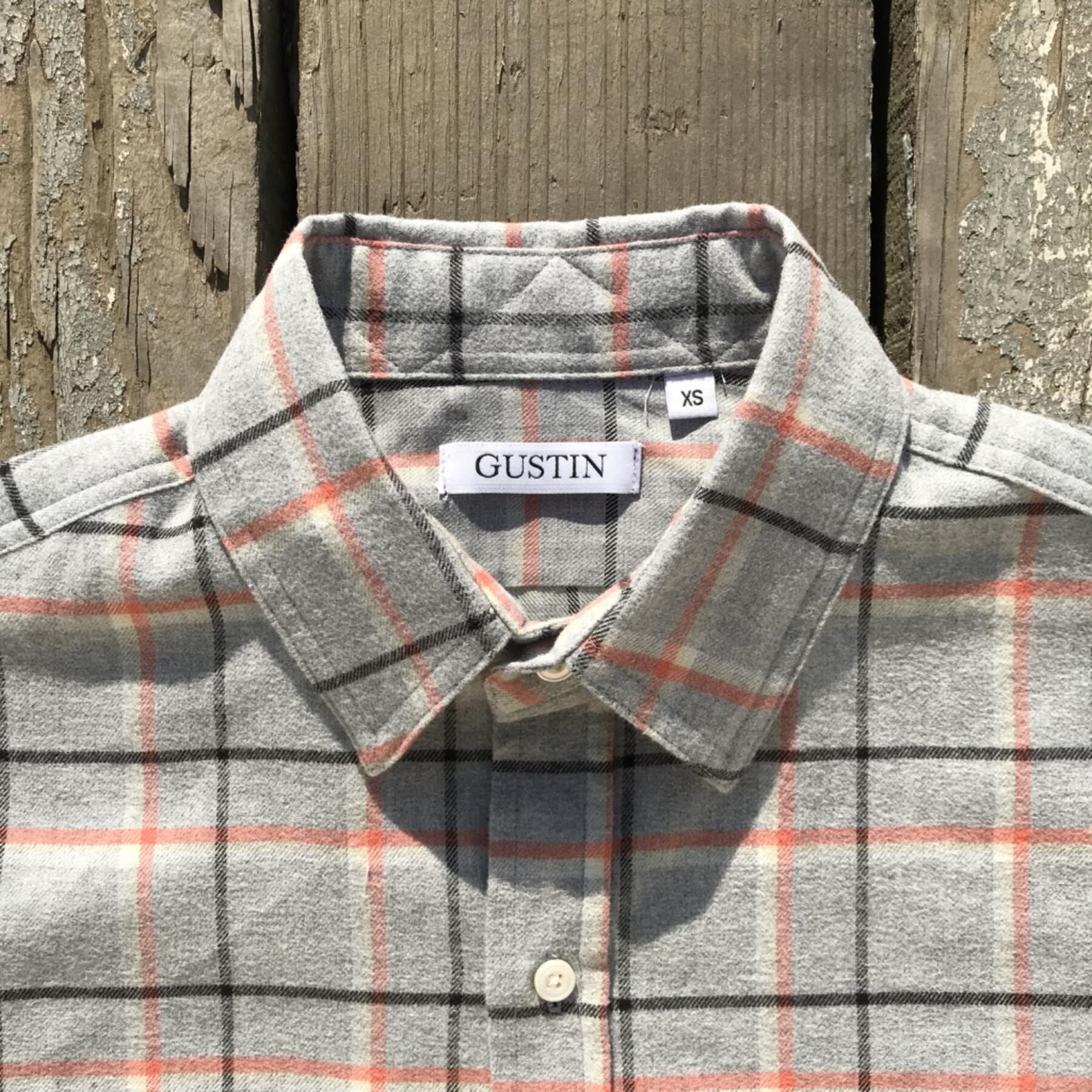 gustin #559 stone orange flannel