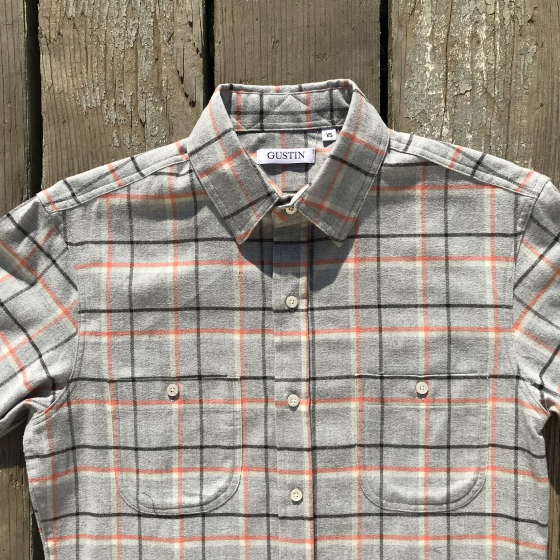 gustin #559 stone orange flannel