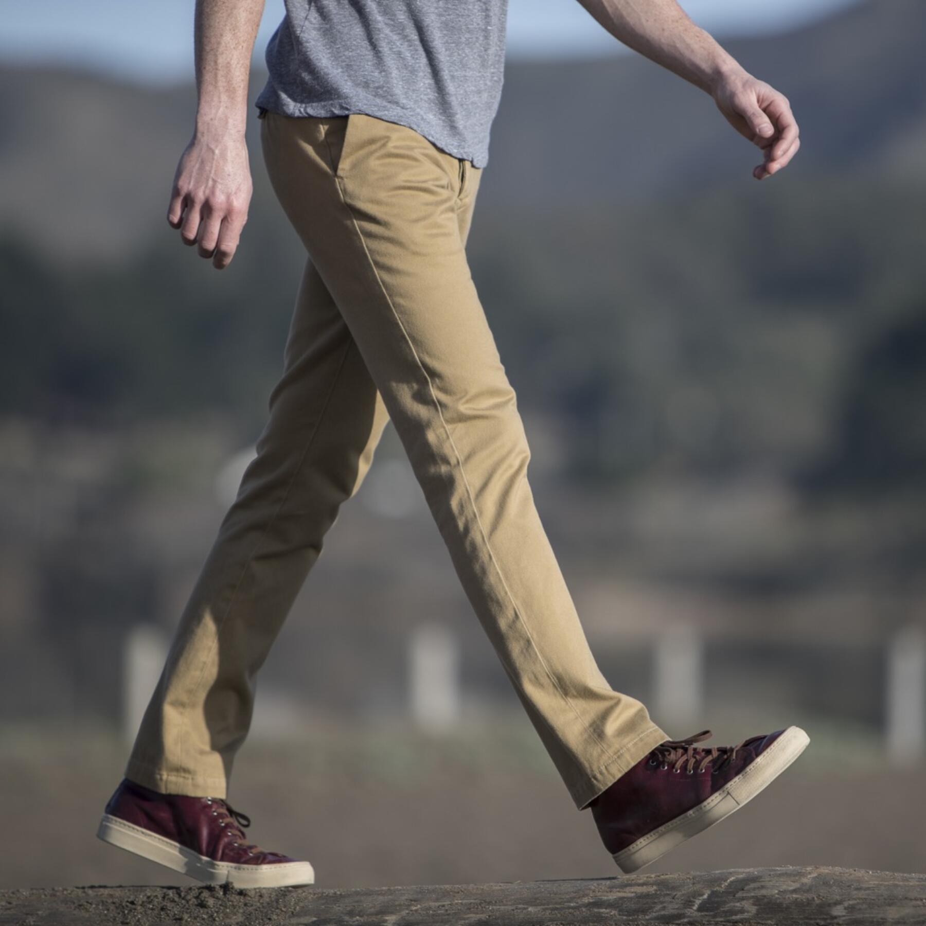 gustin #158 khaki wool blend chinos