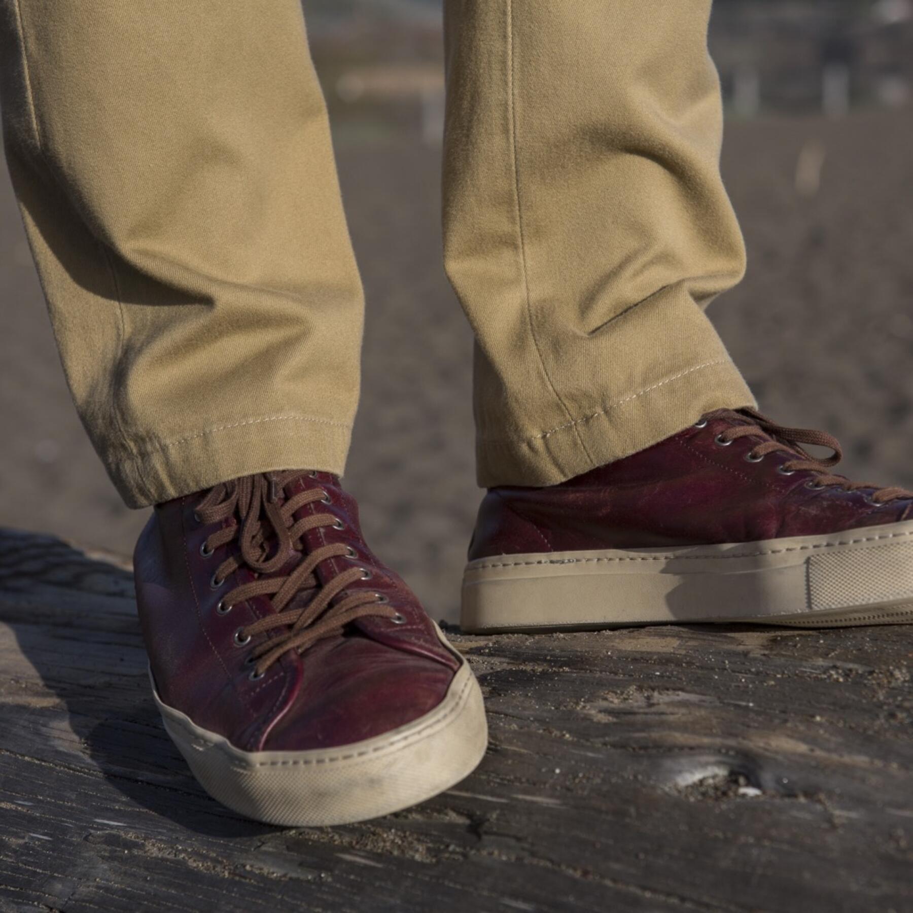 gustin #158 khaki wool blend chinos