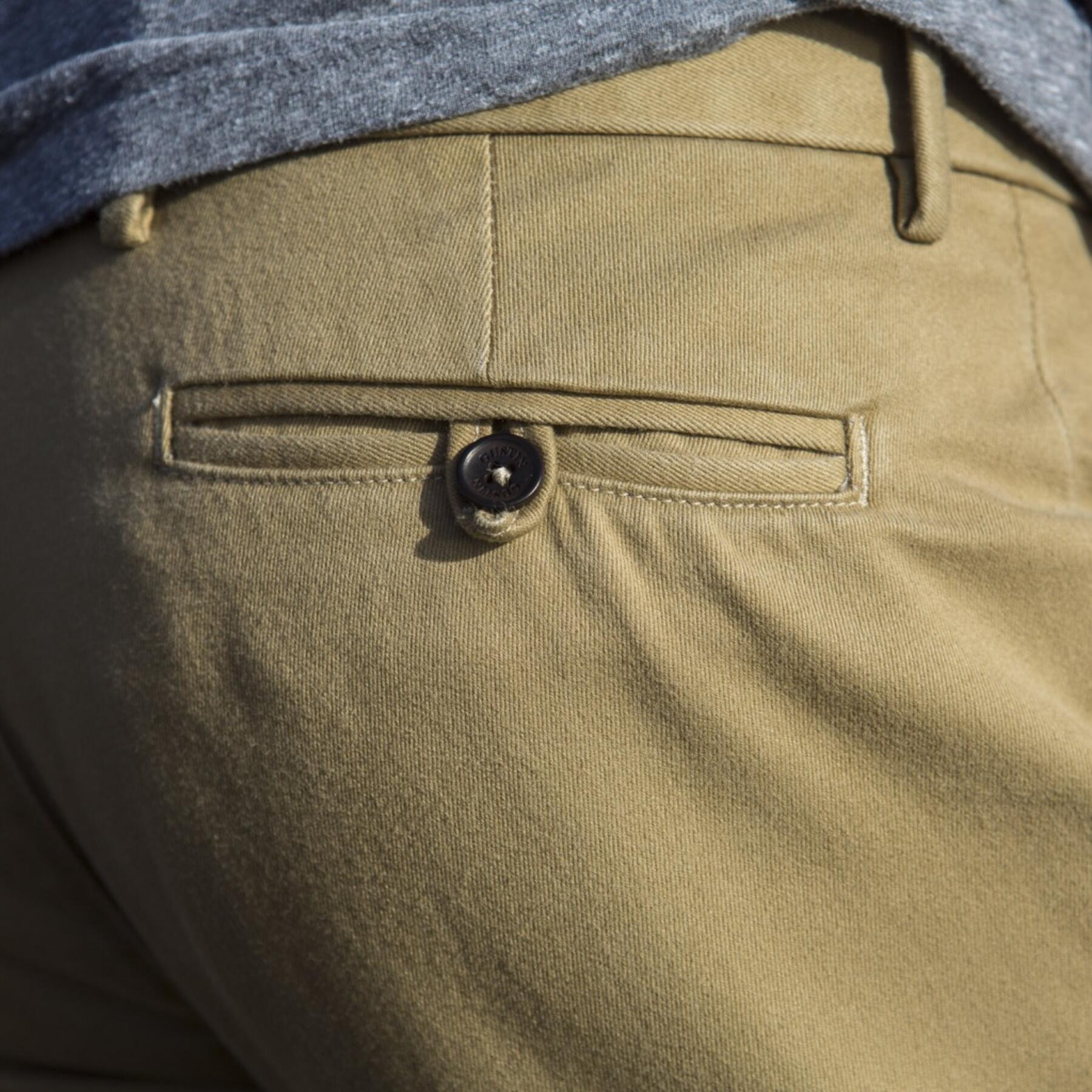 gustin #158 khaki wool blend chinos
