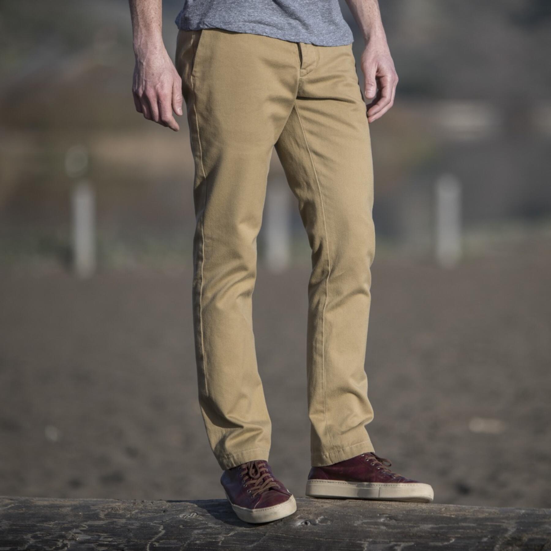 gustin #158 khaki wool blend chinos
