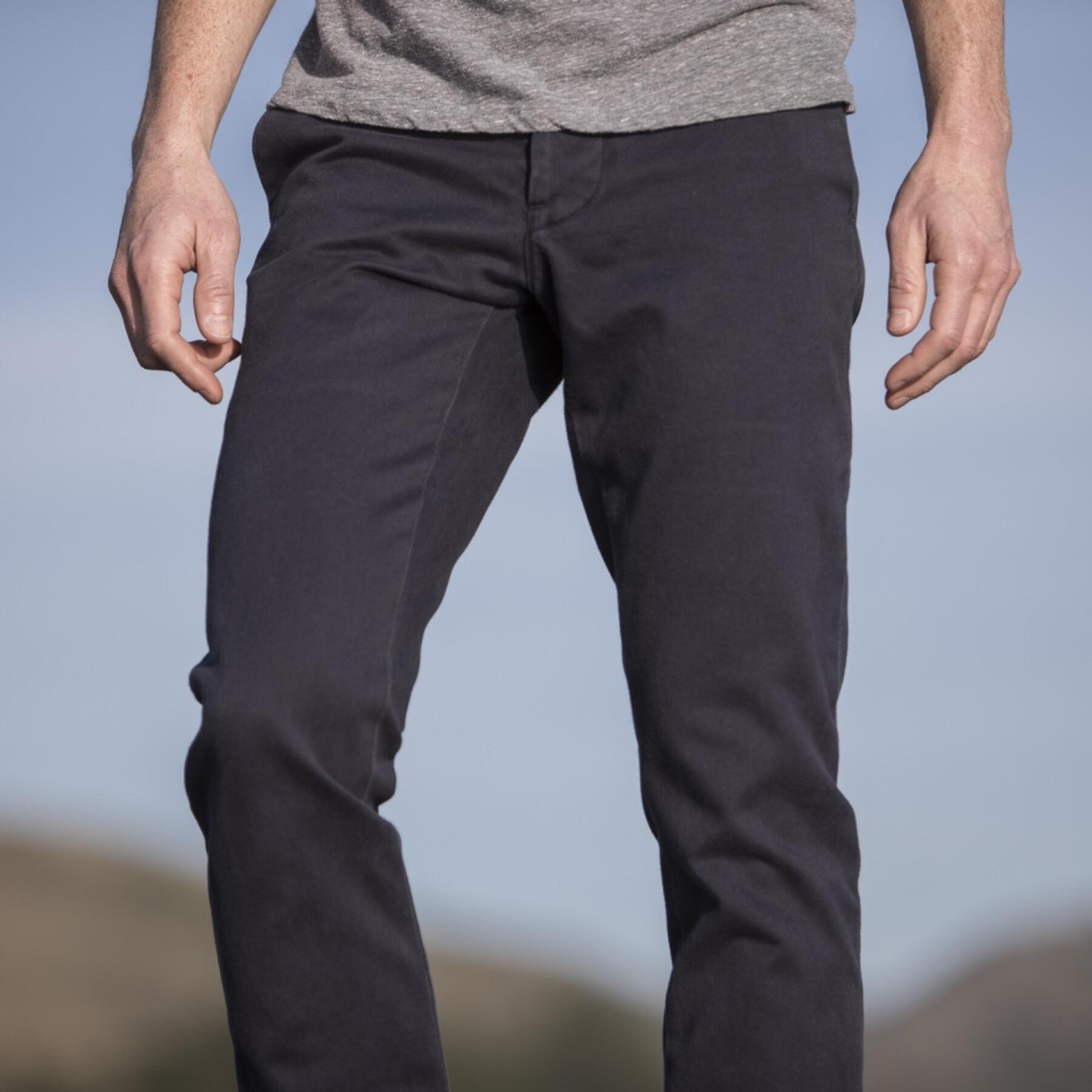 gustin #159 navy wool blend chinos
