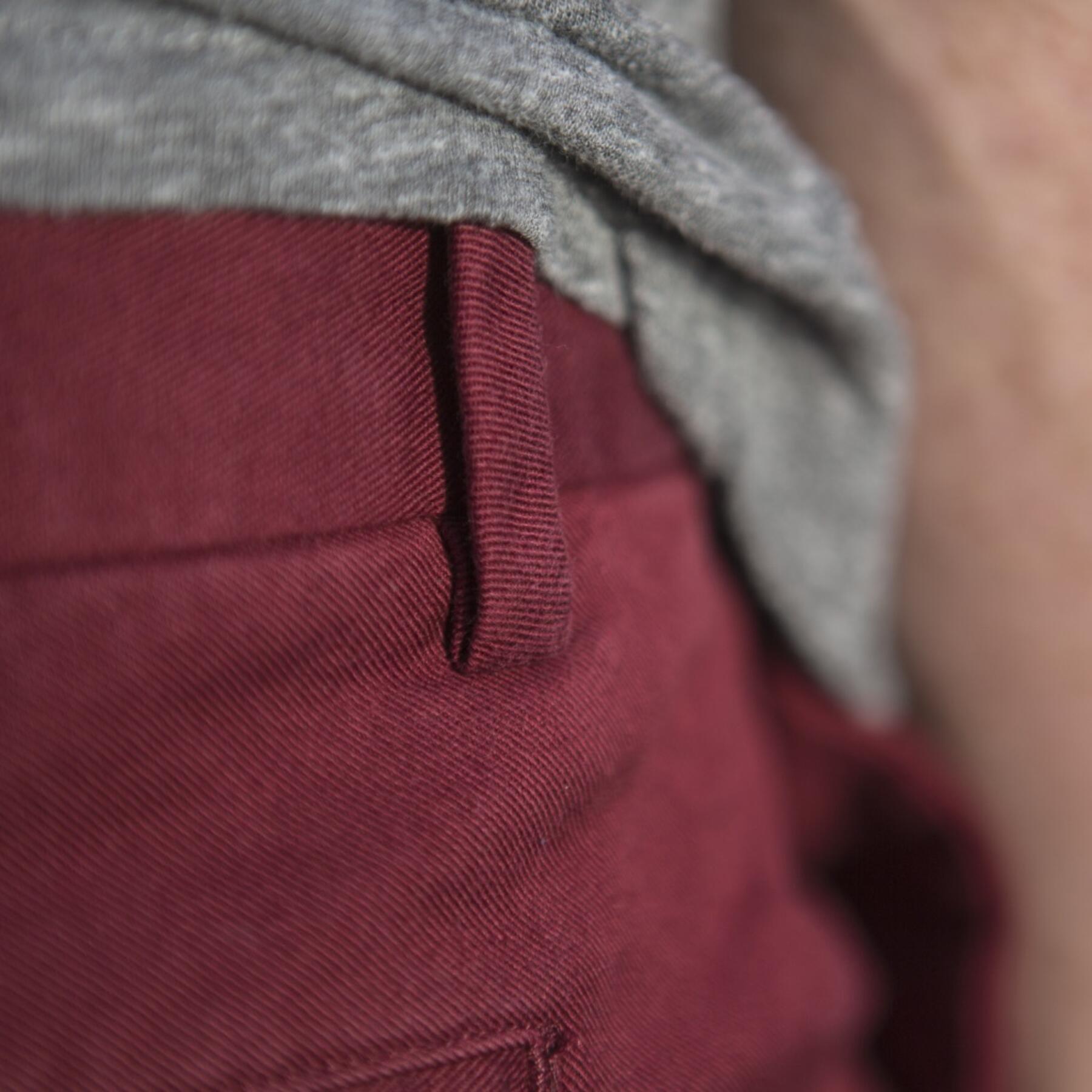 gustin #161 deep red stretch chinos
