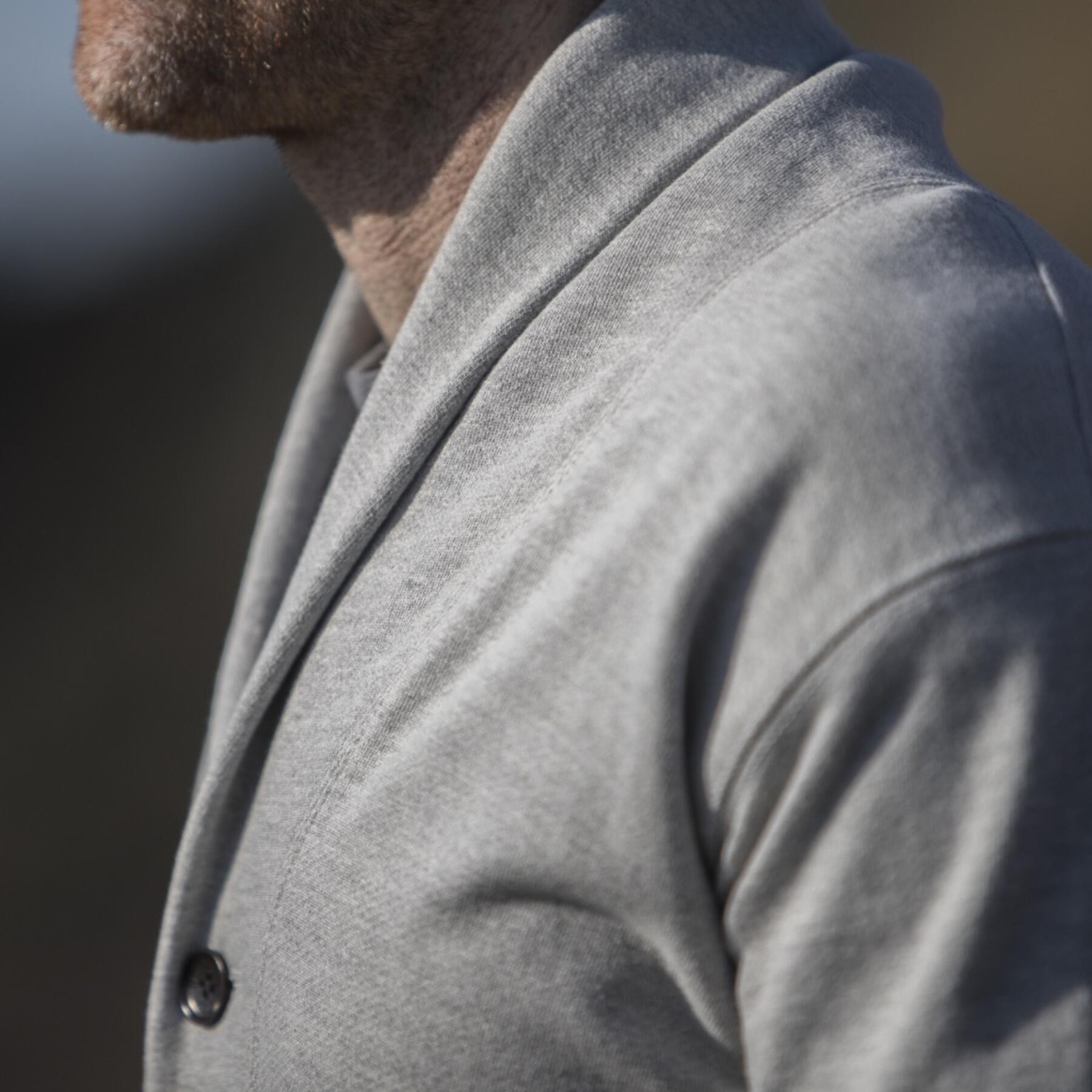 gustin french terry shawl collar sweatshirt - heather grey