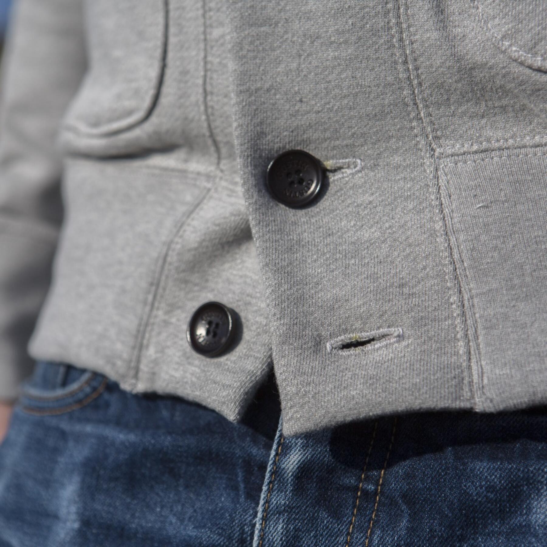 gustin french terry shawl collar sweatshirt - heather grey