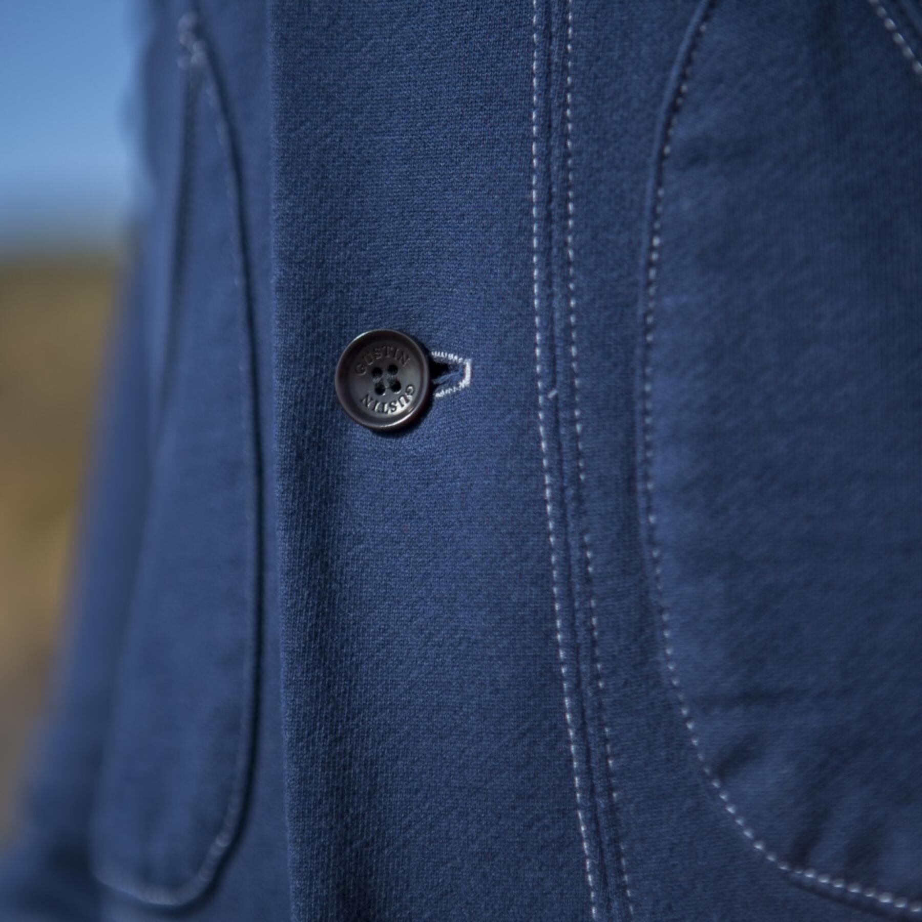 gustin french terry shawl collar sweatshirt - navy