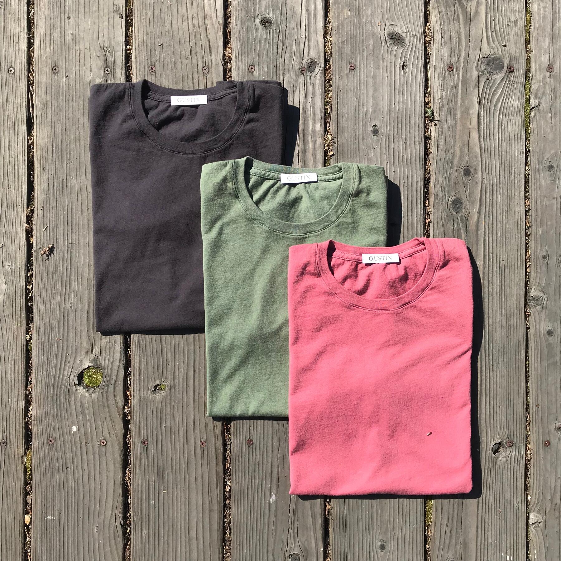 gustin usa t-shirt 3pk (gunmetal, cypress, rose)