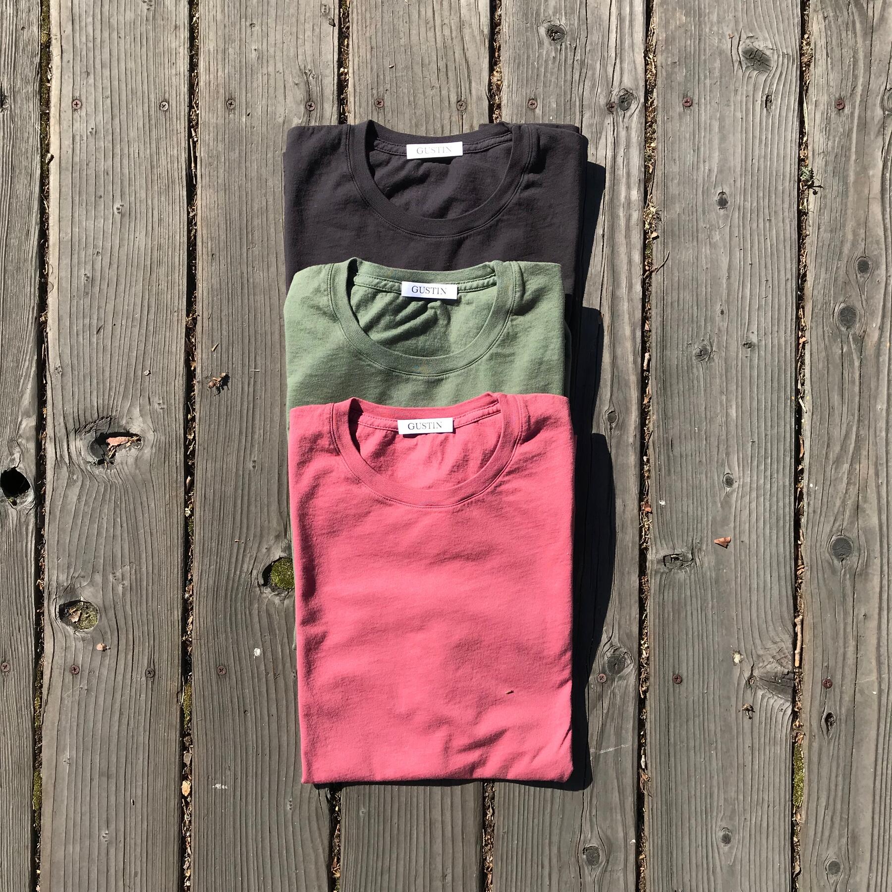 gustin usa t-shirt 3pk (gunmetal, cypress, rose)