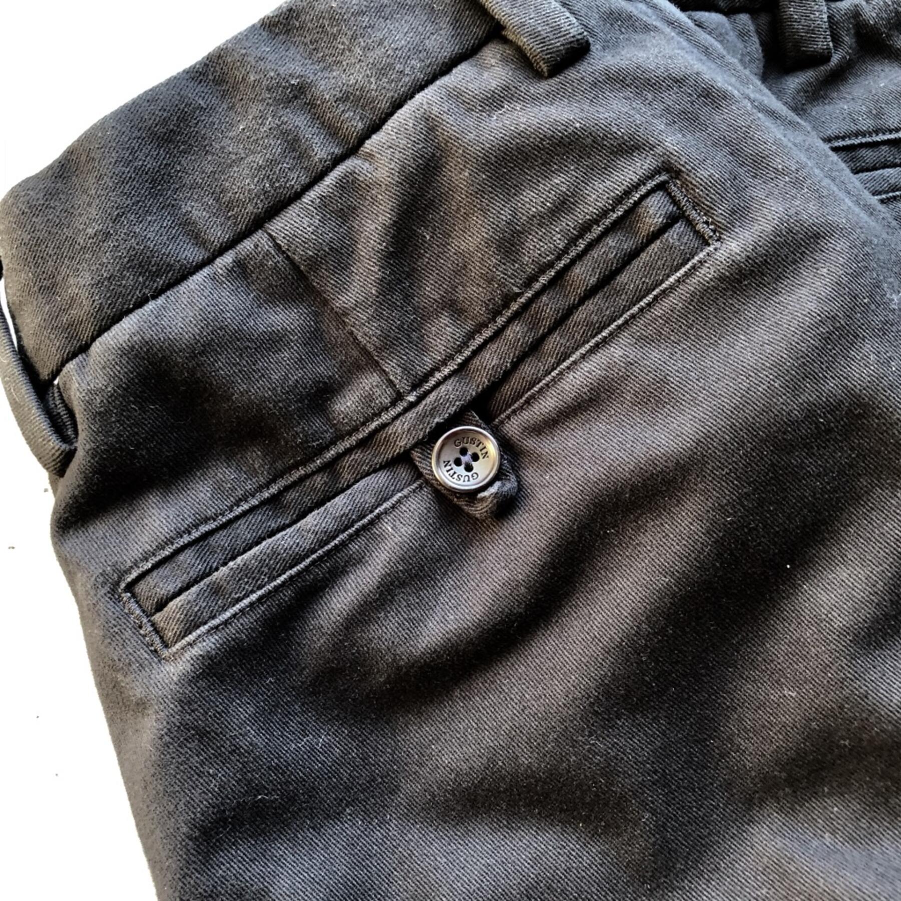 gustin #163 black stretch stretch chinos