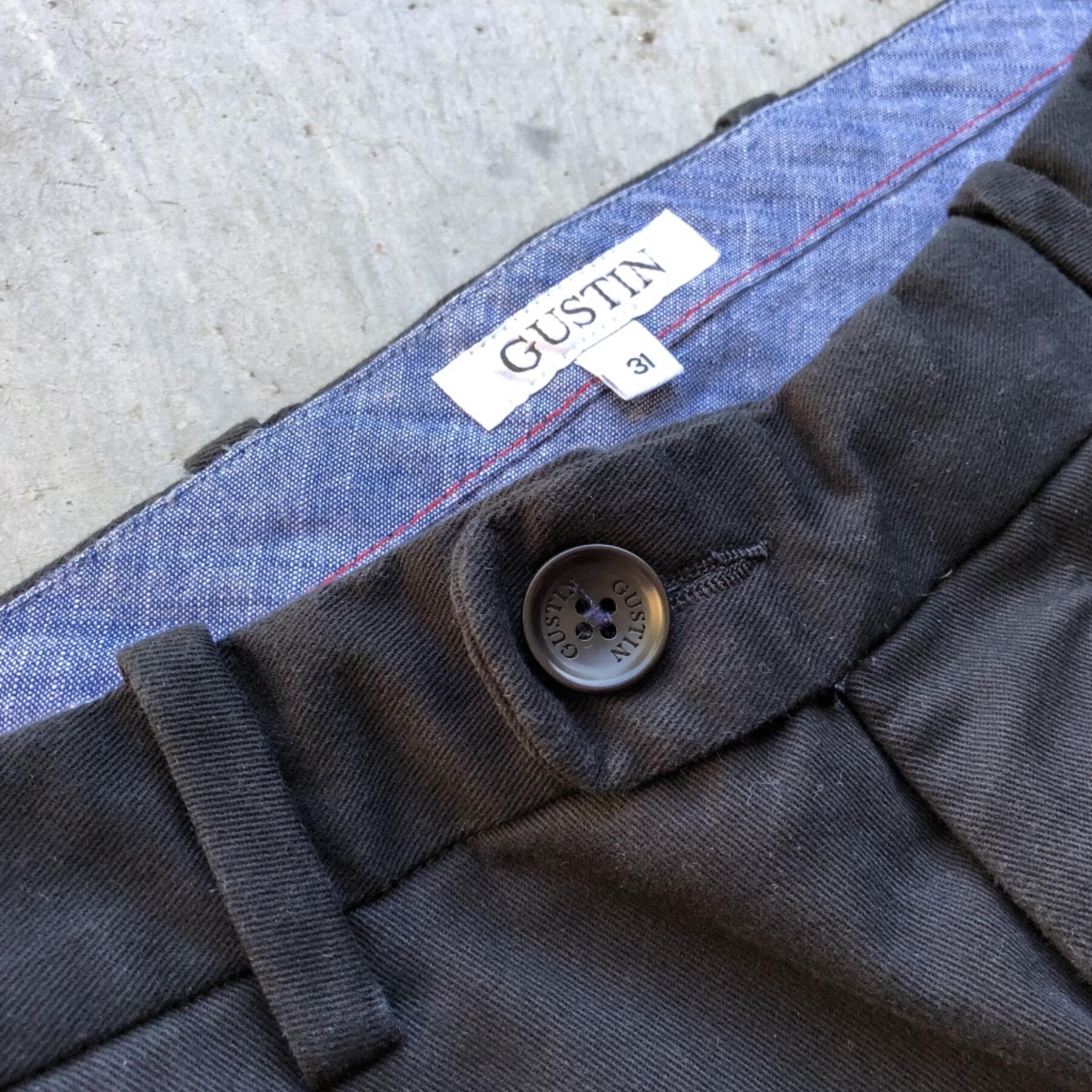 gustin #163 black stretch stretch chinos