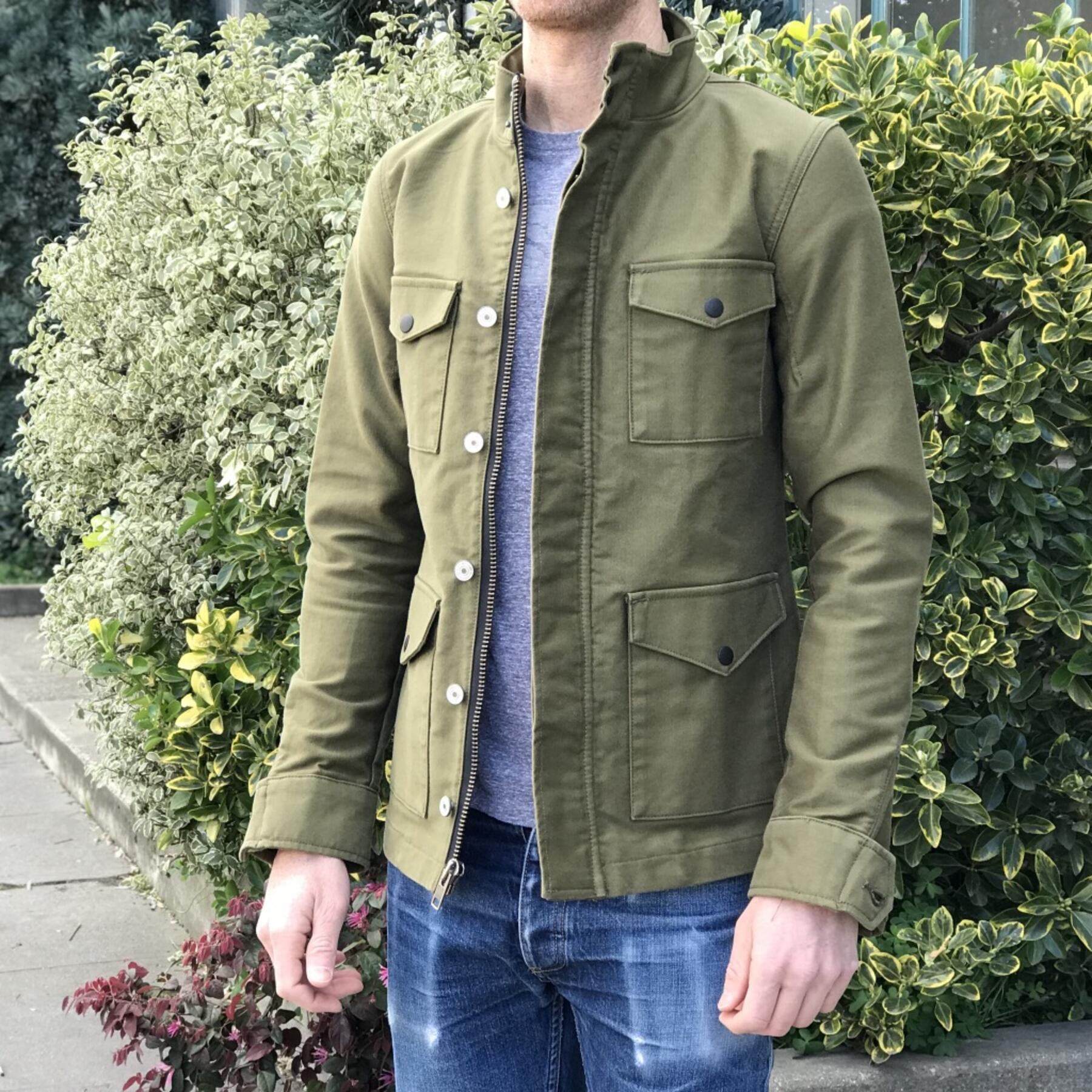 gustin field jacket - olive military corduroy
